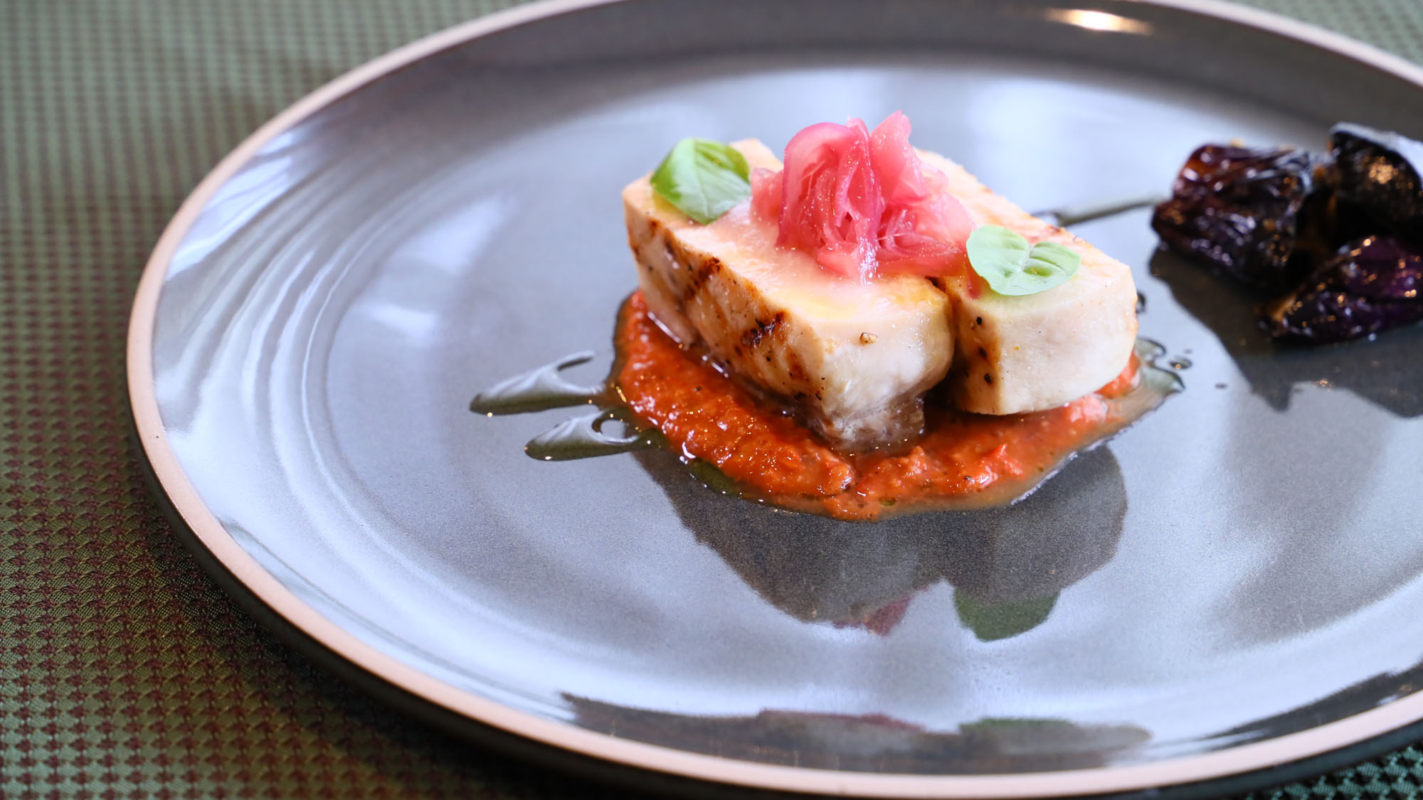 料理◇夕食料理の一例　カジキのステーキ*