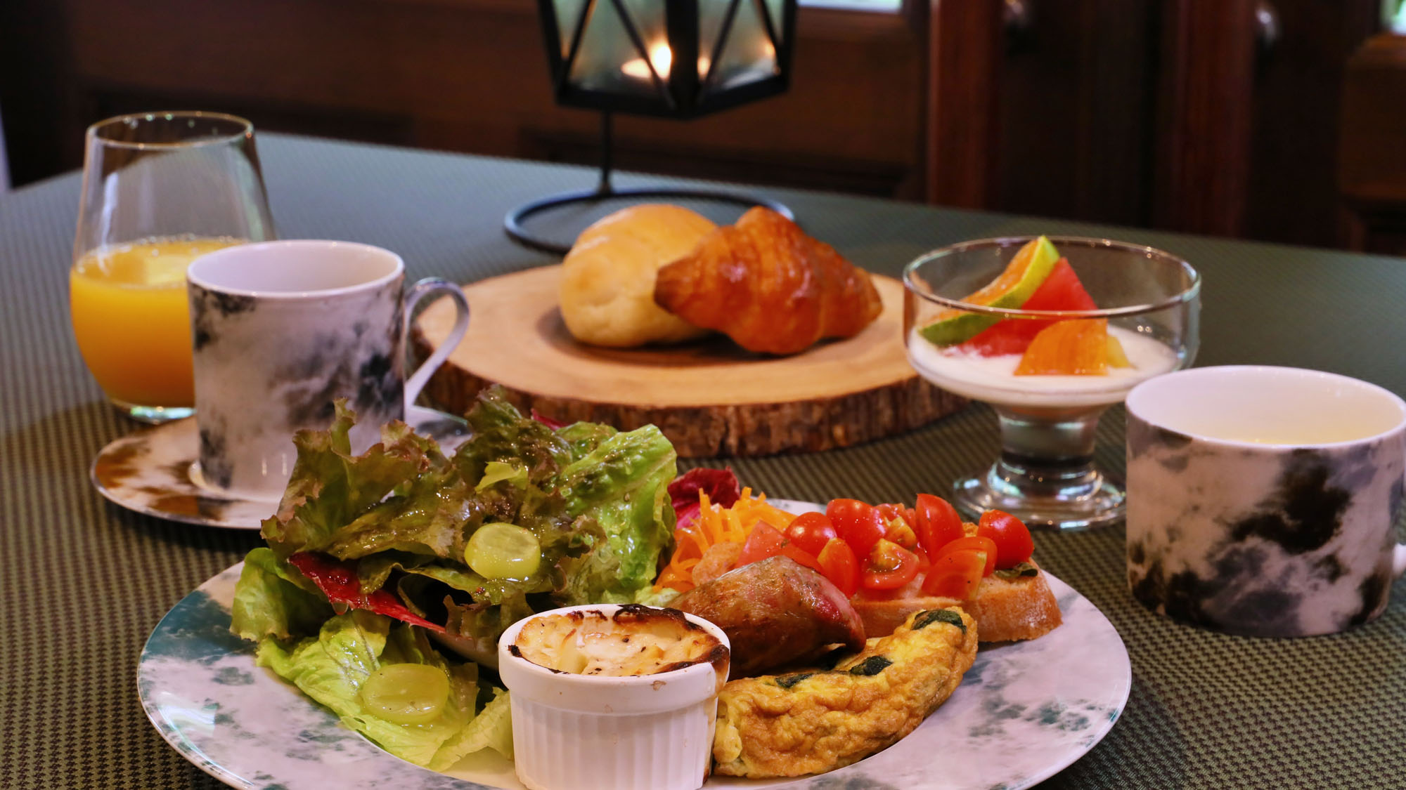 料理◇イタリアで修業したオーナーシェフの洋食ワンプレート朝食の一例*