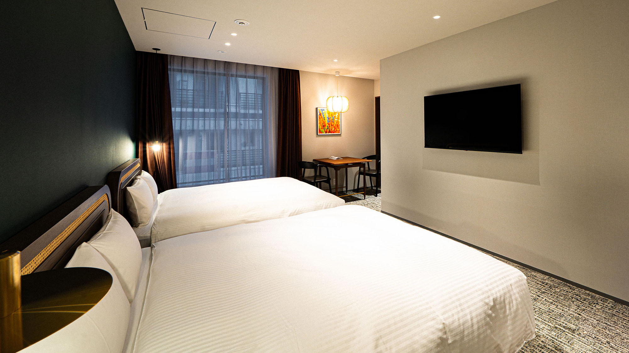 プレミアツイン|32~36平米/定員4名/ベッド幅160cm×1台/洗い場付バスルーム