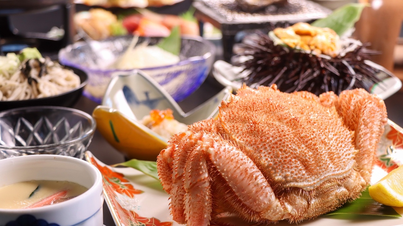 【2食付】カニ・アワビ！旬の食材大放出！海の幸を贅沢に味わう北海道大満喫プラン
