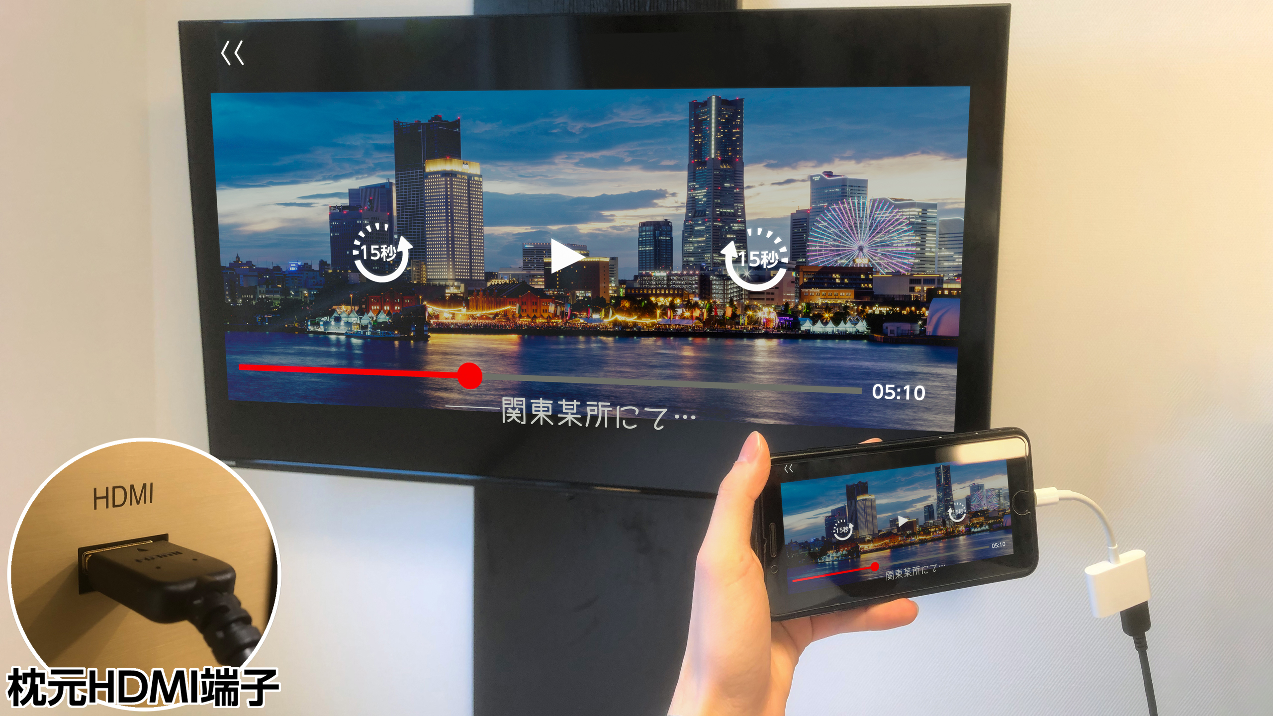 ■有線ミラーリング（HDMI）