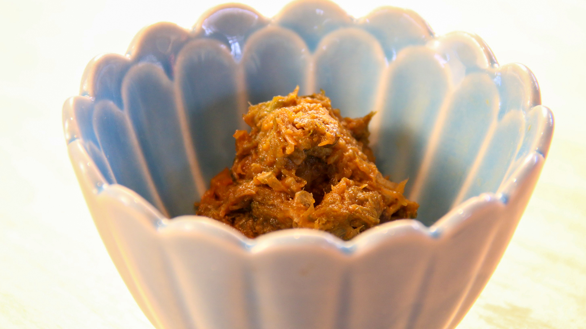 #朝食　ふきのとうのほろ苦さと味噌の甘みがマッチした青森県の郷土料理「ばっけ味噌(ふきみそ)」