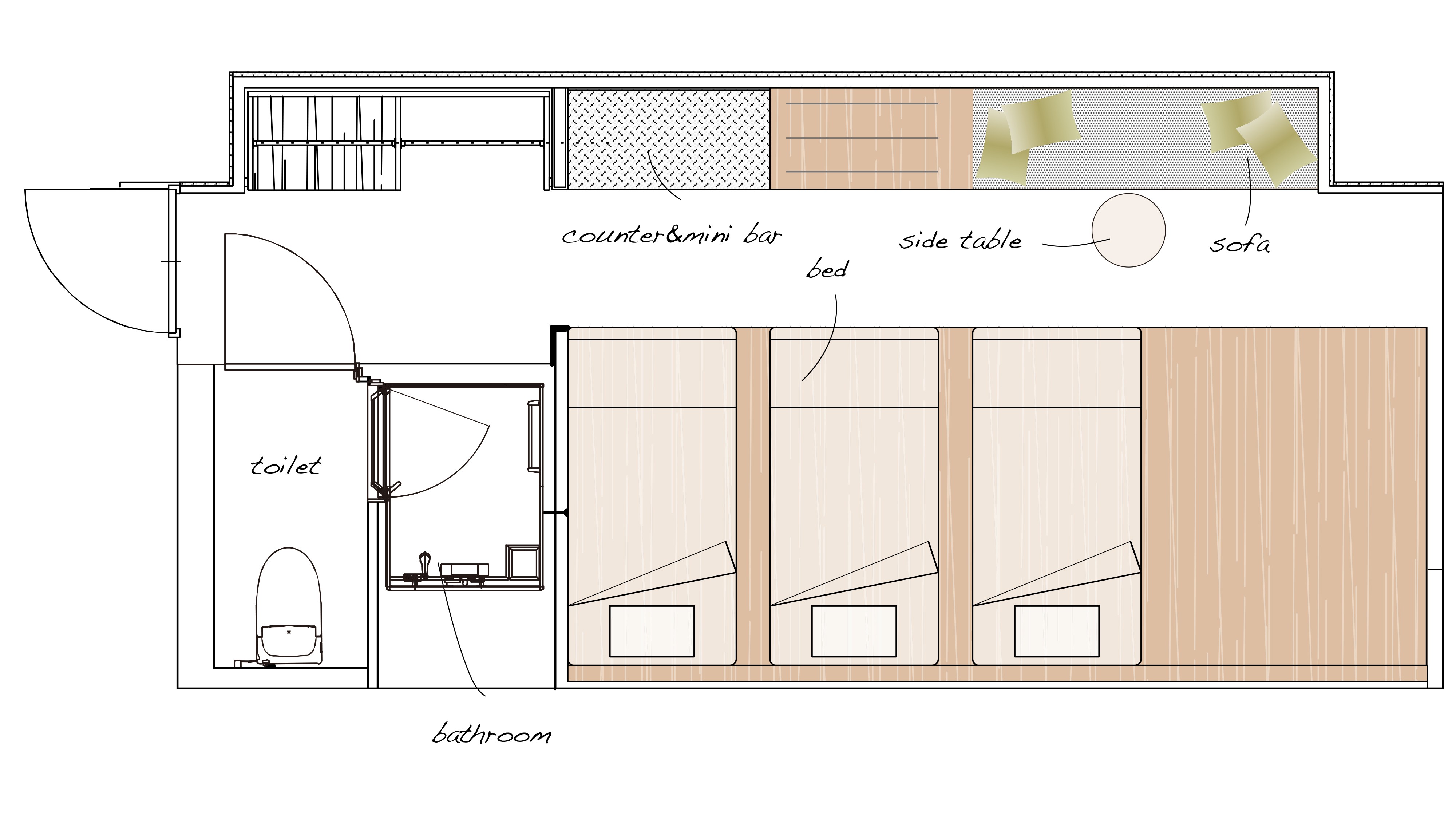 スタンダードトリプル　リバービュー