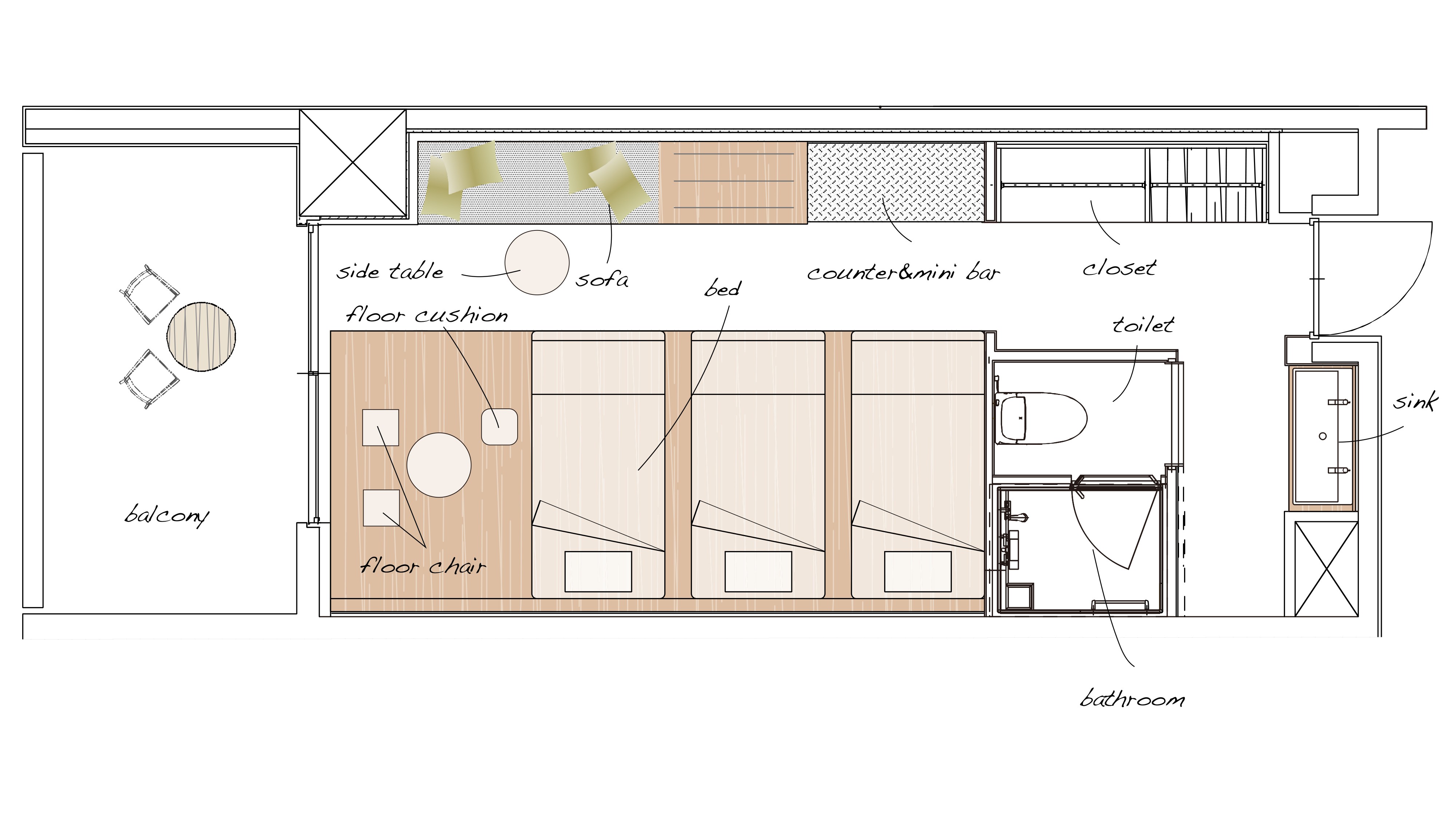 スタンダードトリプル　シティビュー