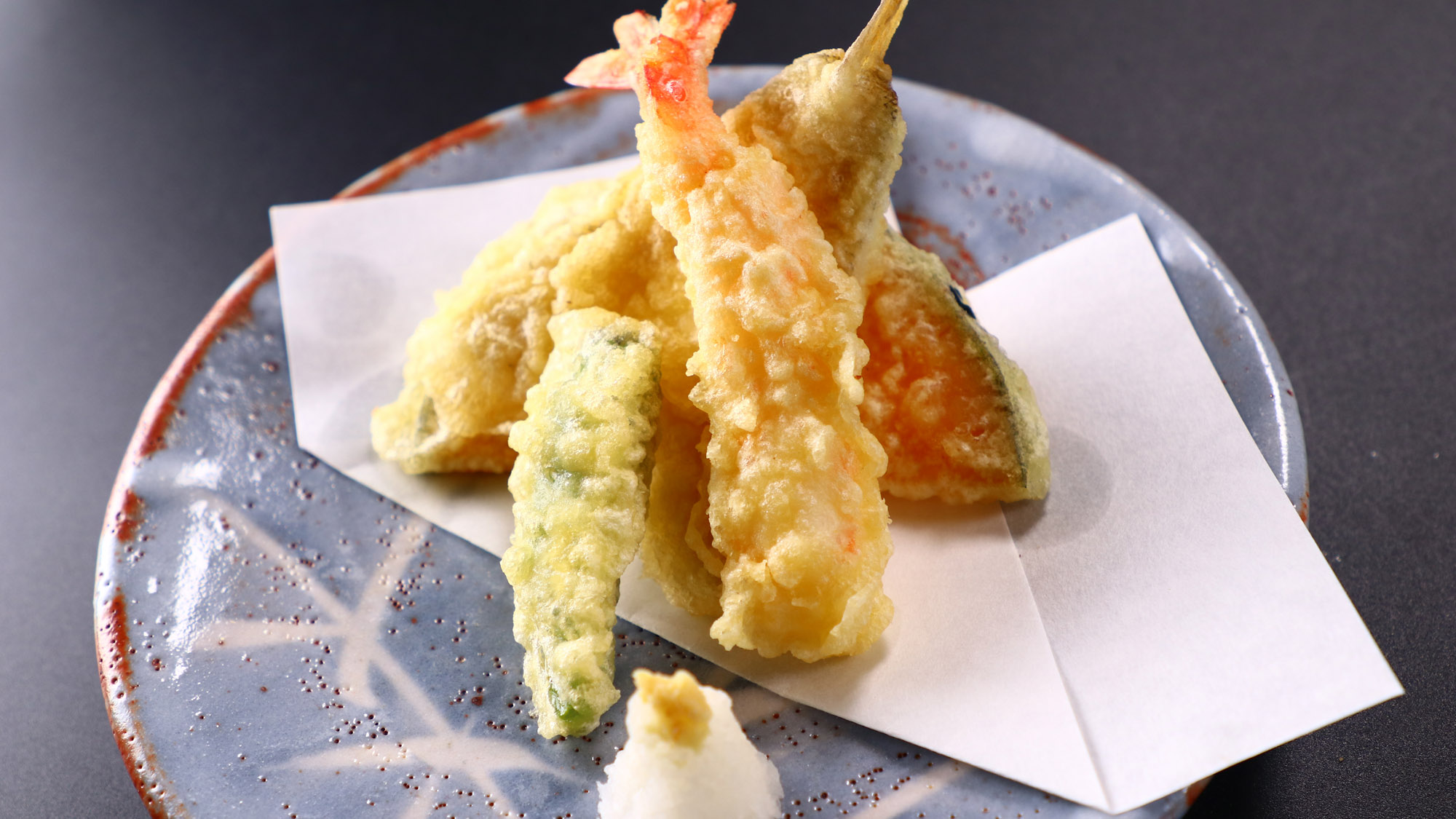 料理_夕食_揚物_旬の天婦羅一例*
