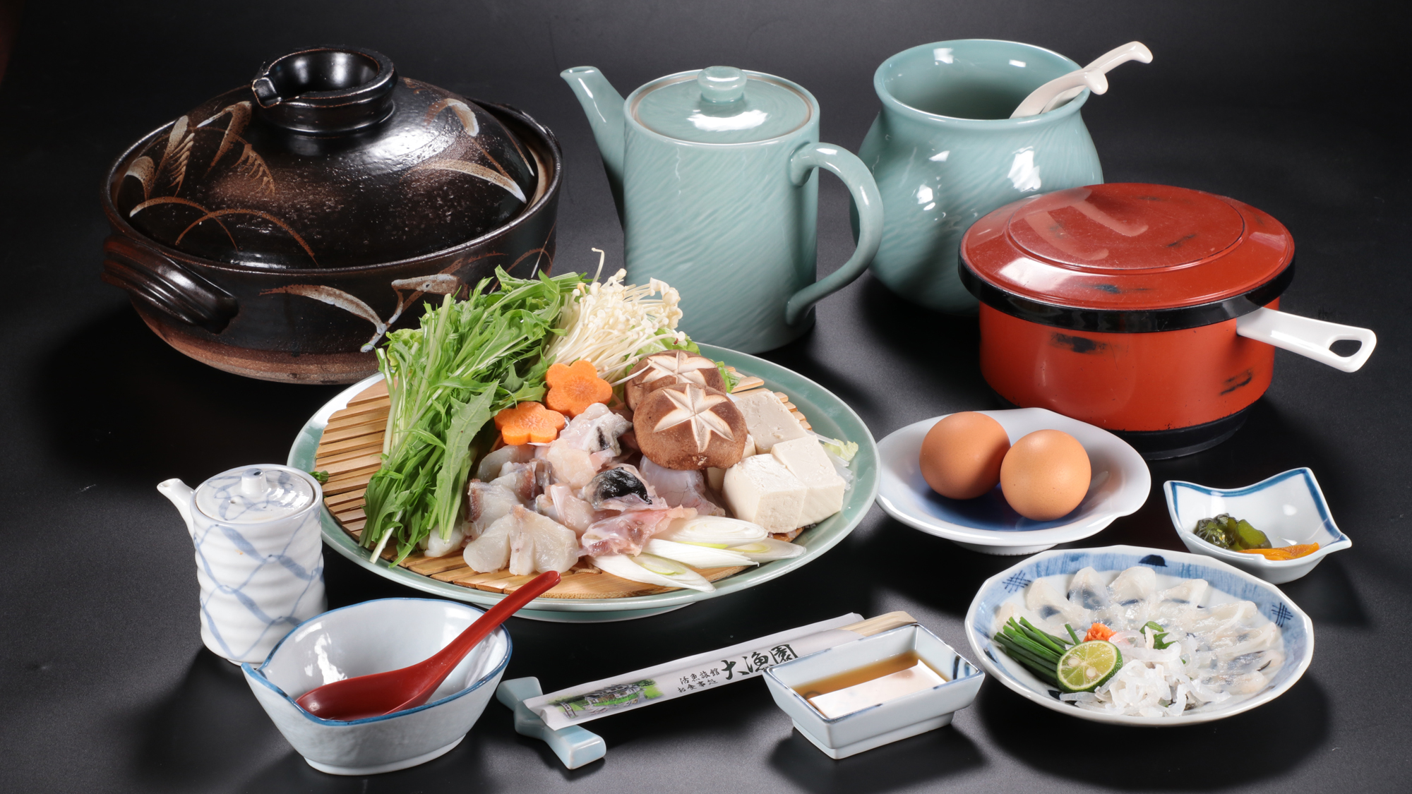 料理_河豚ミニコース_全体*