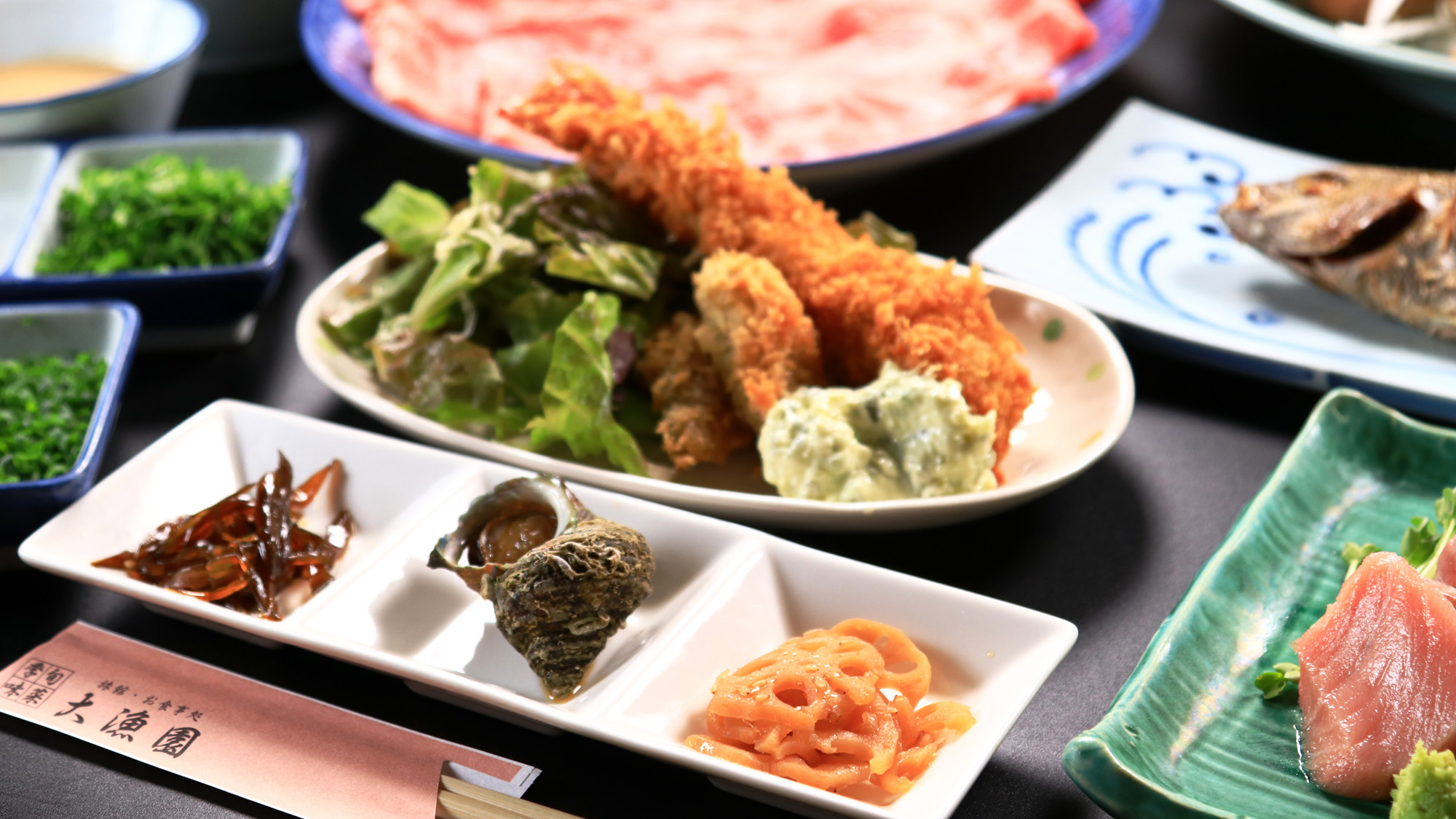 料理_夕食_イメージ_南知多の旬魚介もしっかりと味わえる贅沢会席*