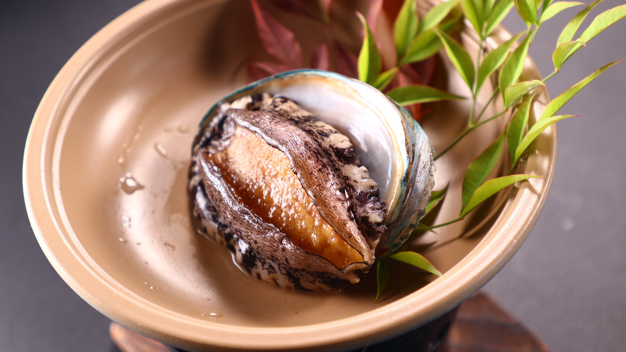 料理_夕食_台物_あわびの陶板焼き*