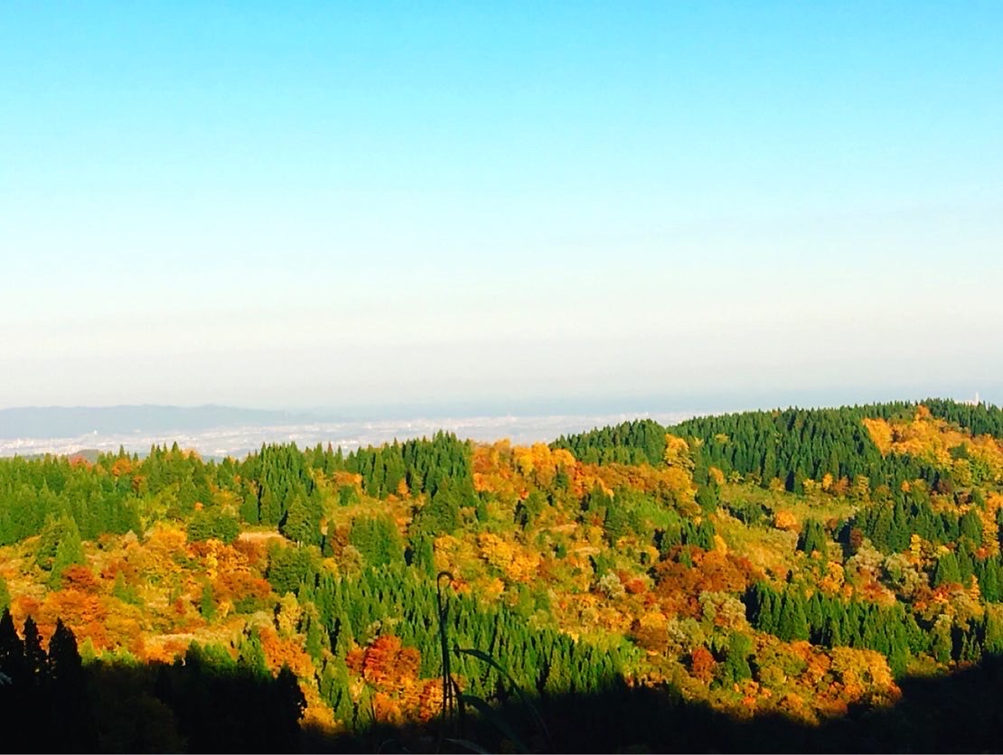 秋限定のご褒美。山々が鮮やかな色に染まります。