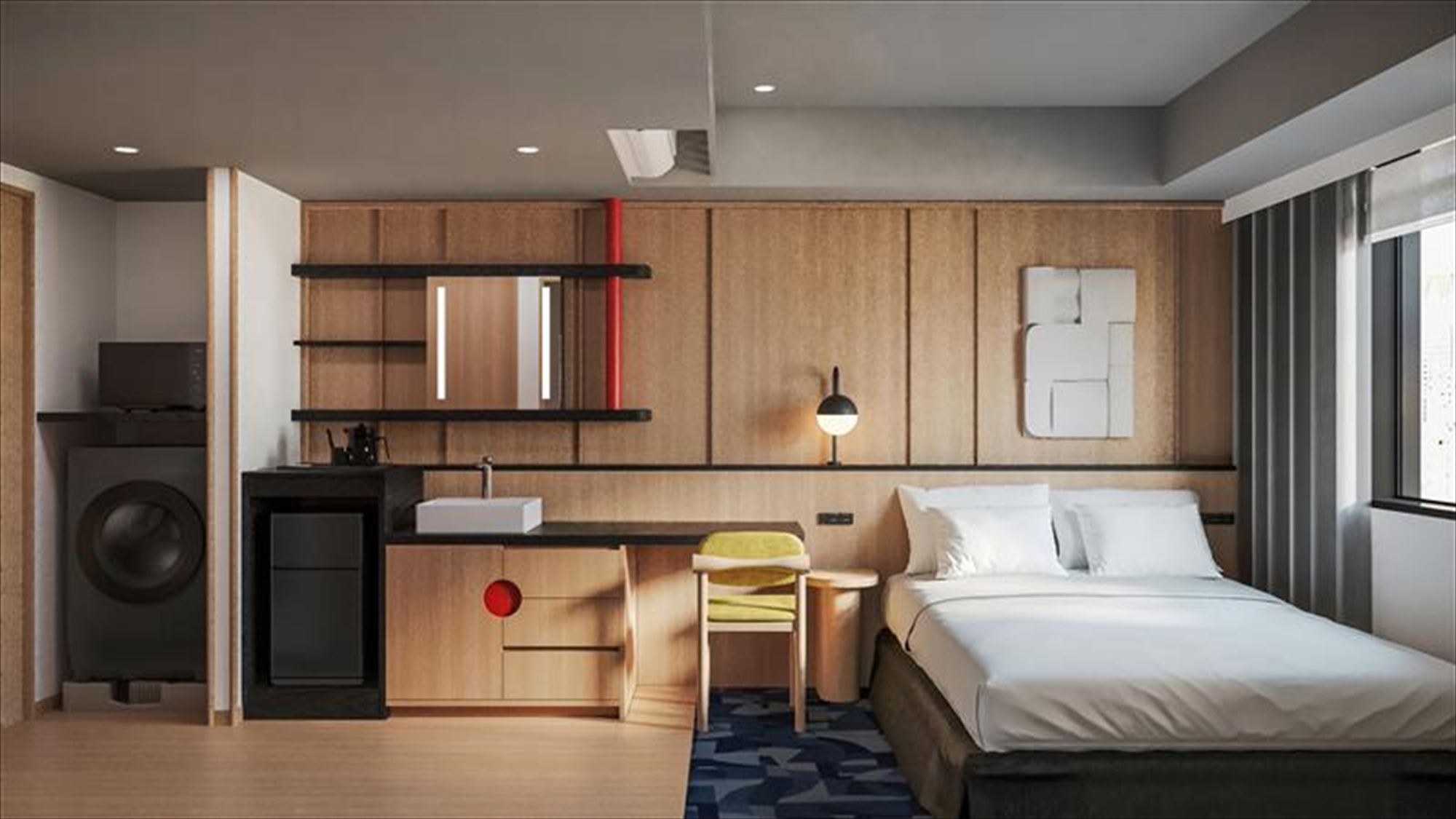 スタンダードクイーン【禁煙】16.9平米／ベッドサイズ 160cm&times;1／客室定員1-2名