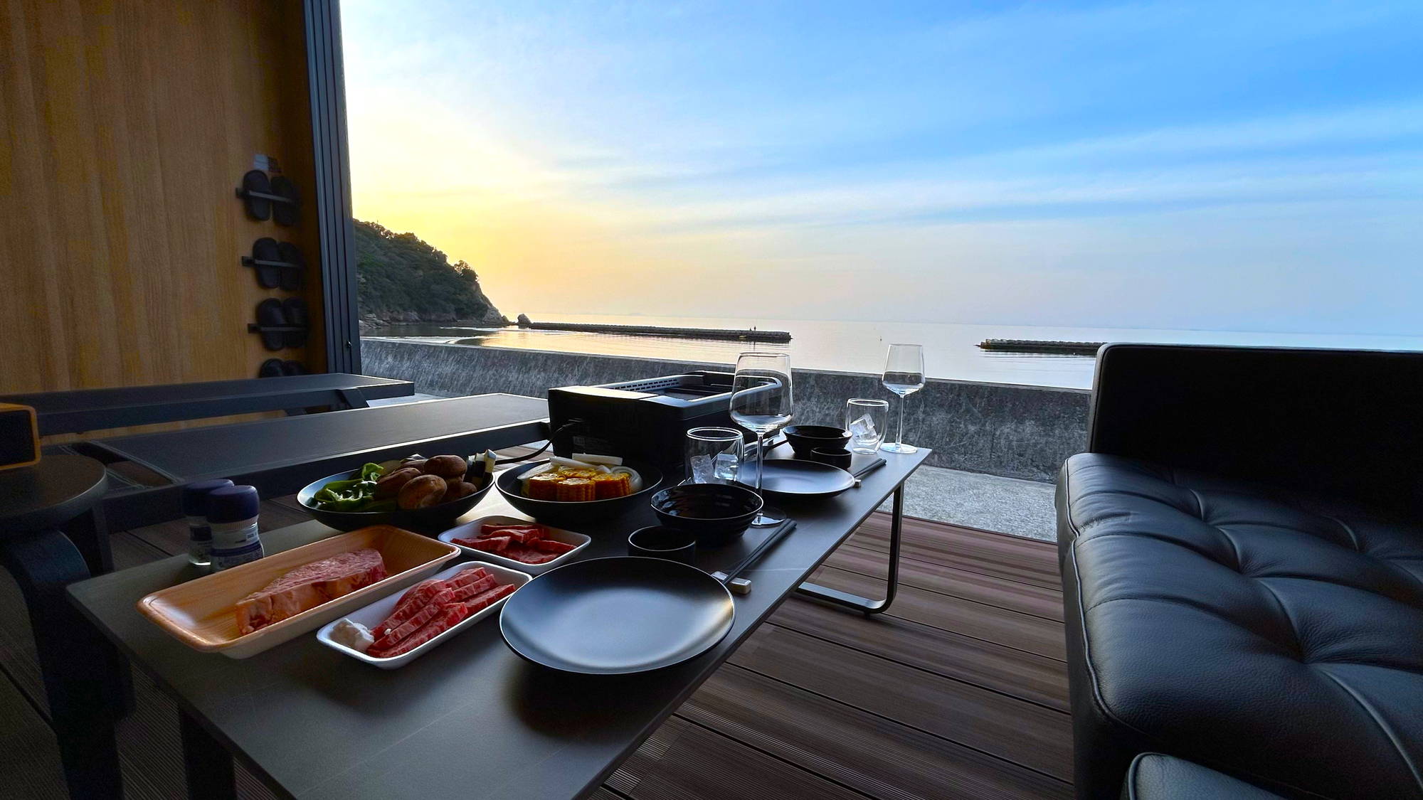 テラスで海を眺めながらBBQ（BBQプレートあり／食材持ち込みOK）