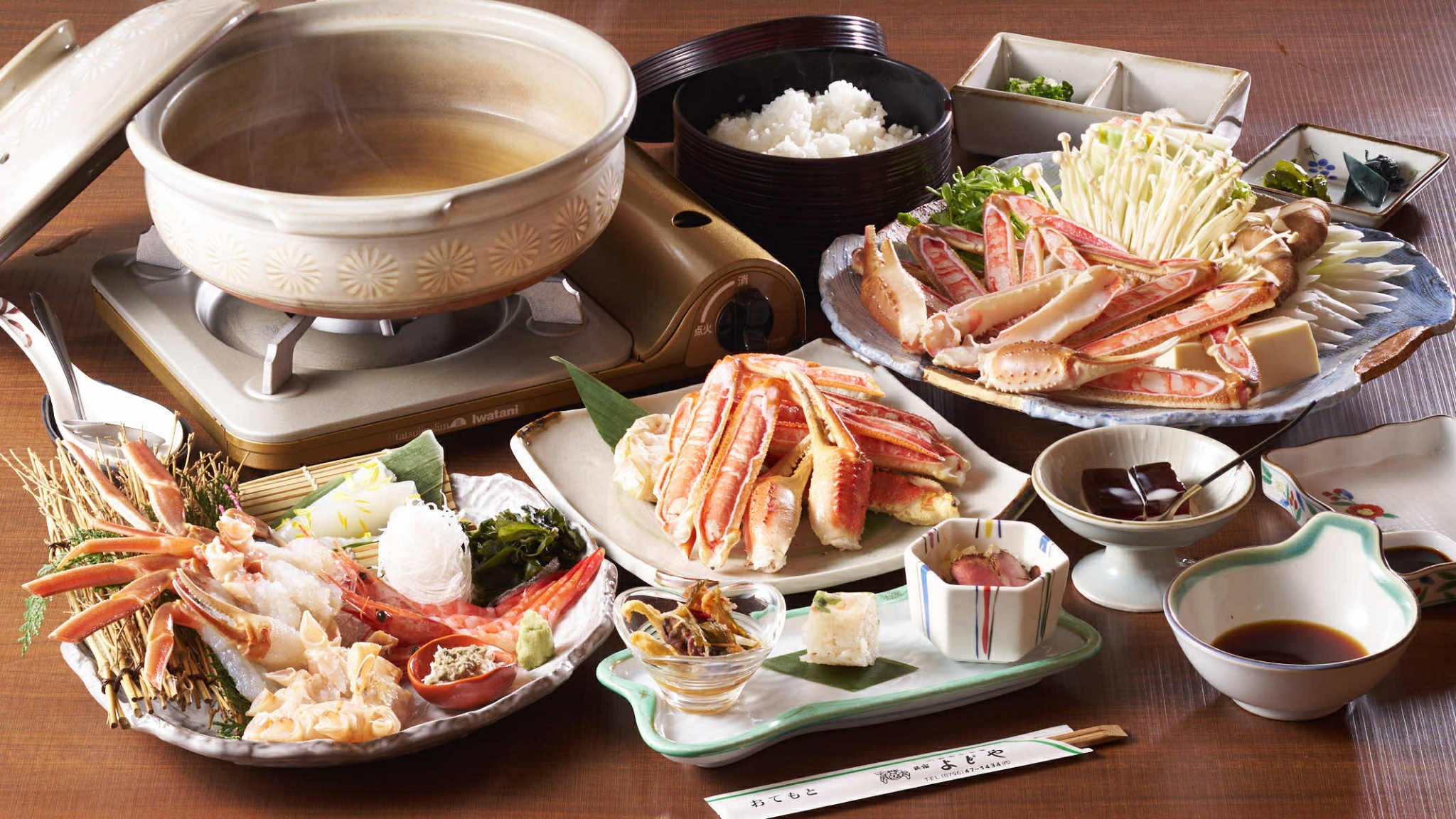 日帰りかにBコース・夕食【かにすき料理】かにすき・焼かに・松葉蟹のお刺身♪