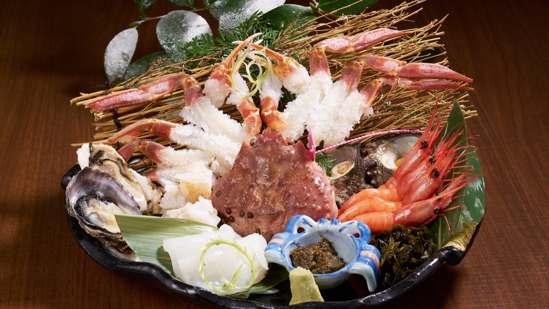 B【かにすき松葉刺コース】かにすき・焼かに・松葉蟹のお刺身♪〔1泊2食付〕