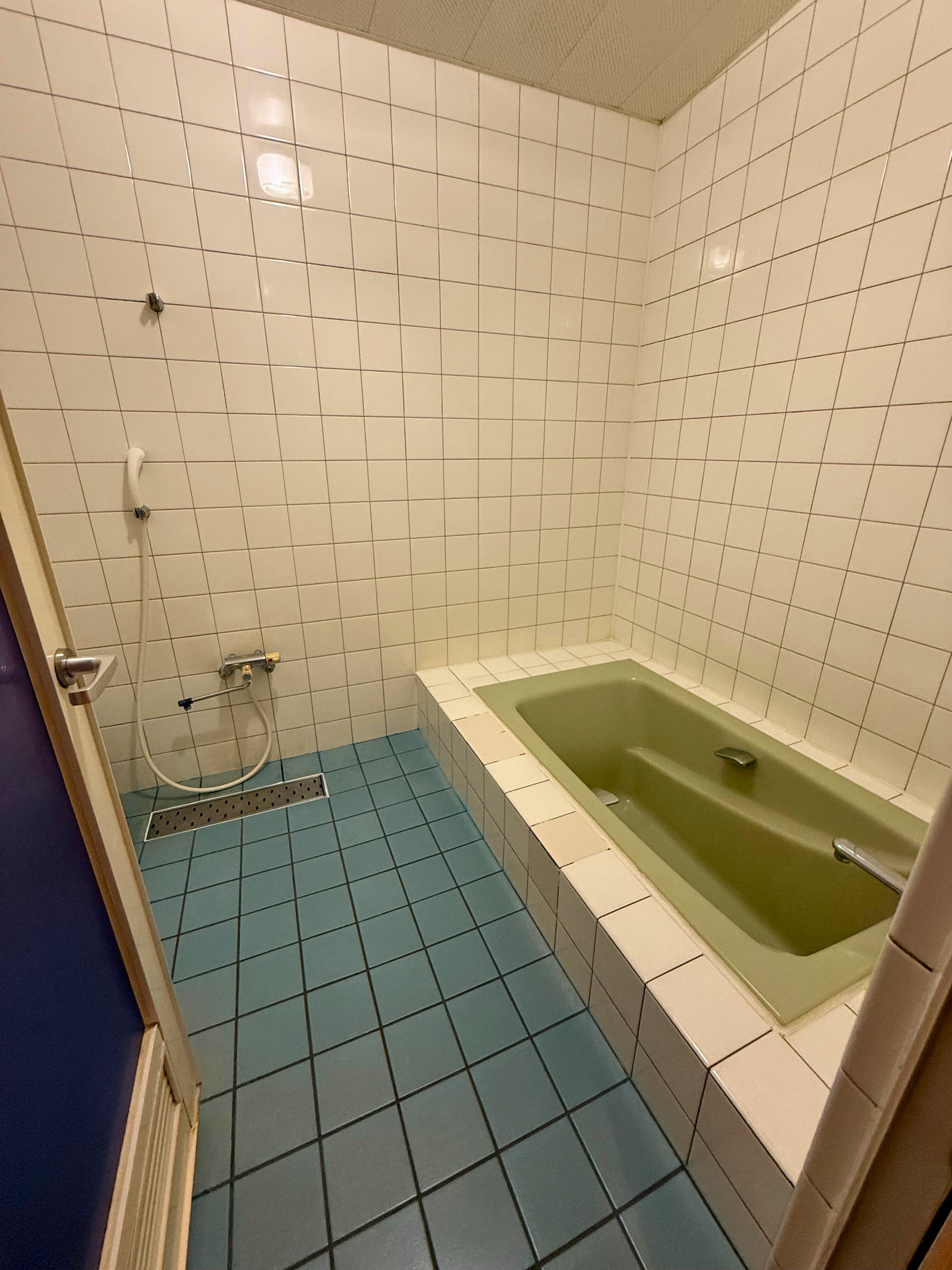 天然温泉の浴室