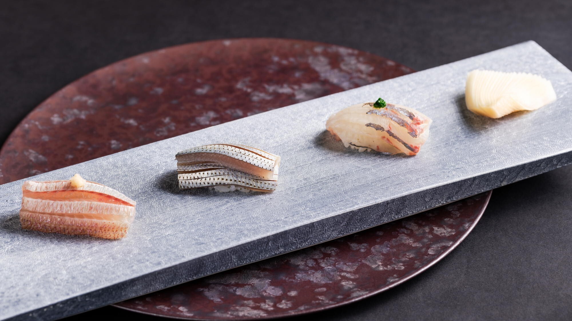 ◆夕食一例（鮨 藍寿）｜自然豊かな相模湾を間近にした、ここ熱海・伊豆山 佳ら久ならではの贅沢。