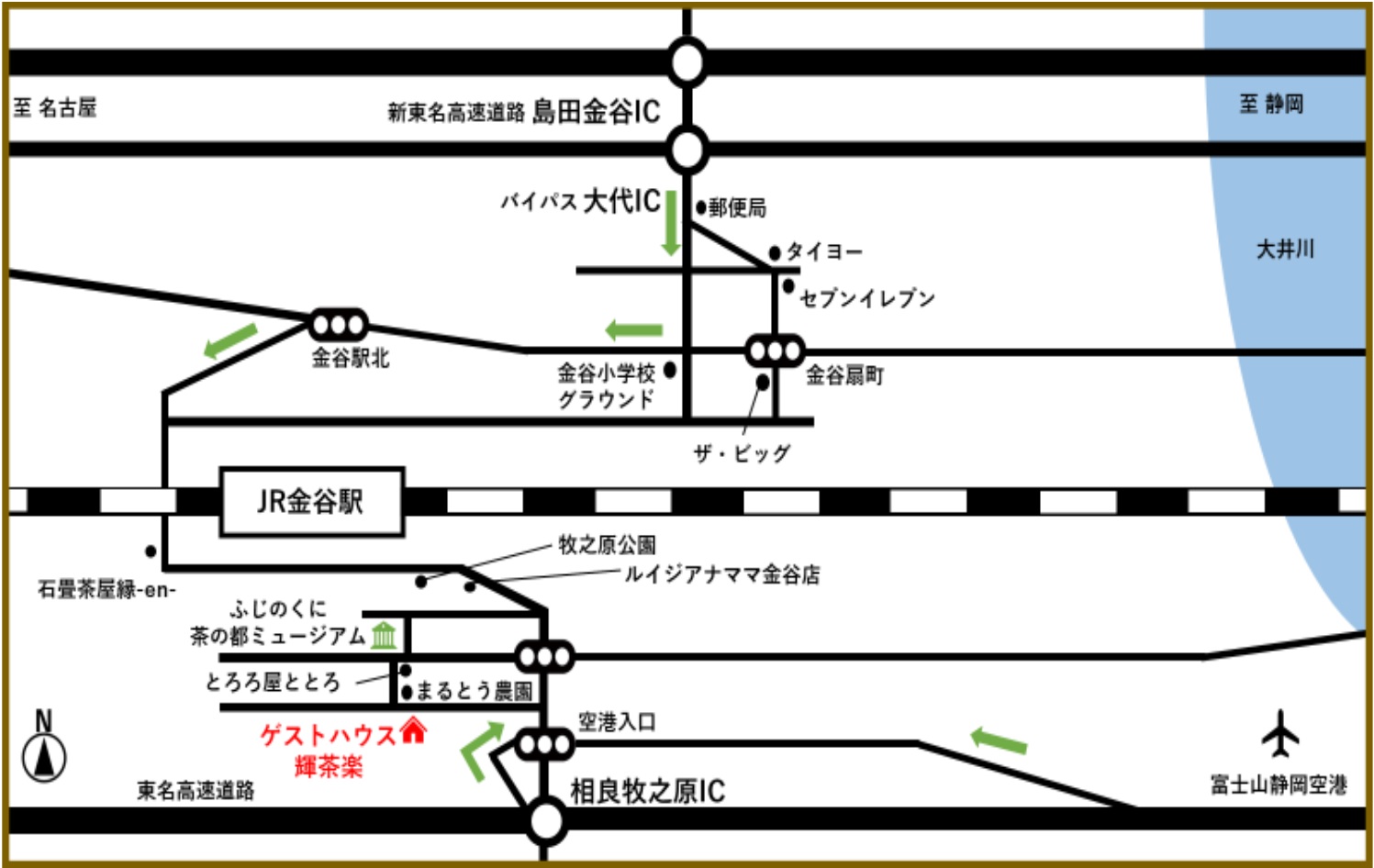 [茶都の宿]地図略図