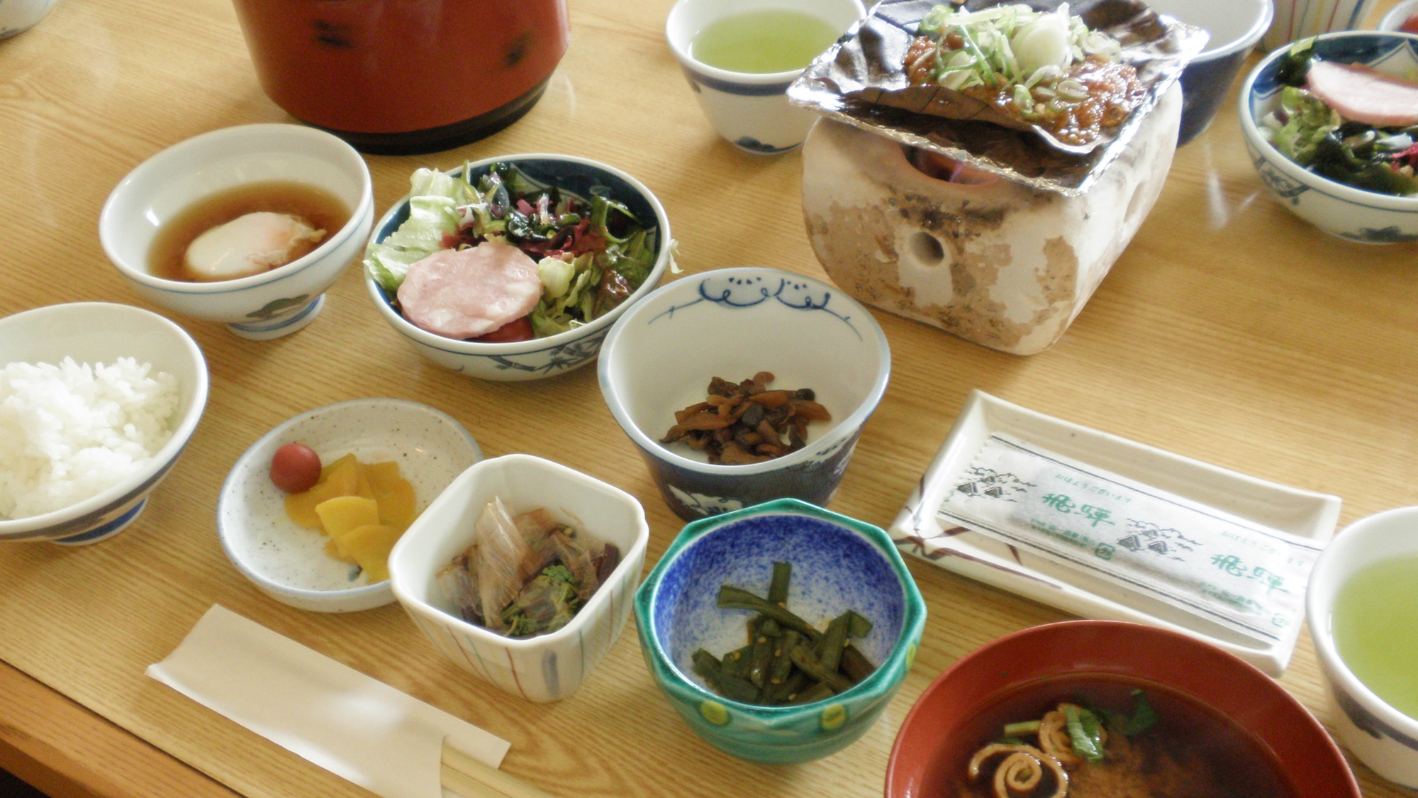 *【朝食一例】トレッキングの方も、観光の方も、朝はしっかり食べないと山は登れませんよ！！