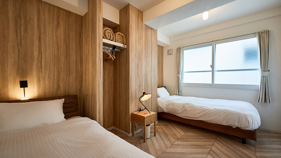 208　寝室2:シングルベッド&times;2台