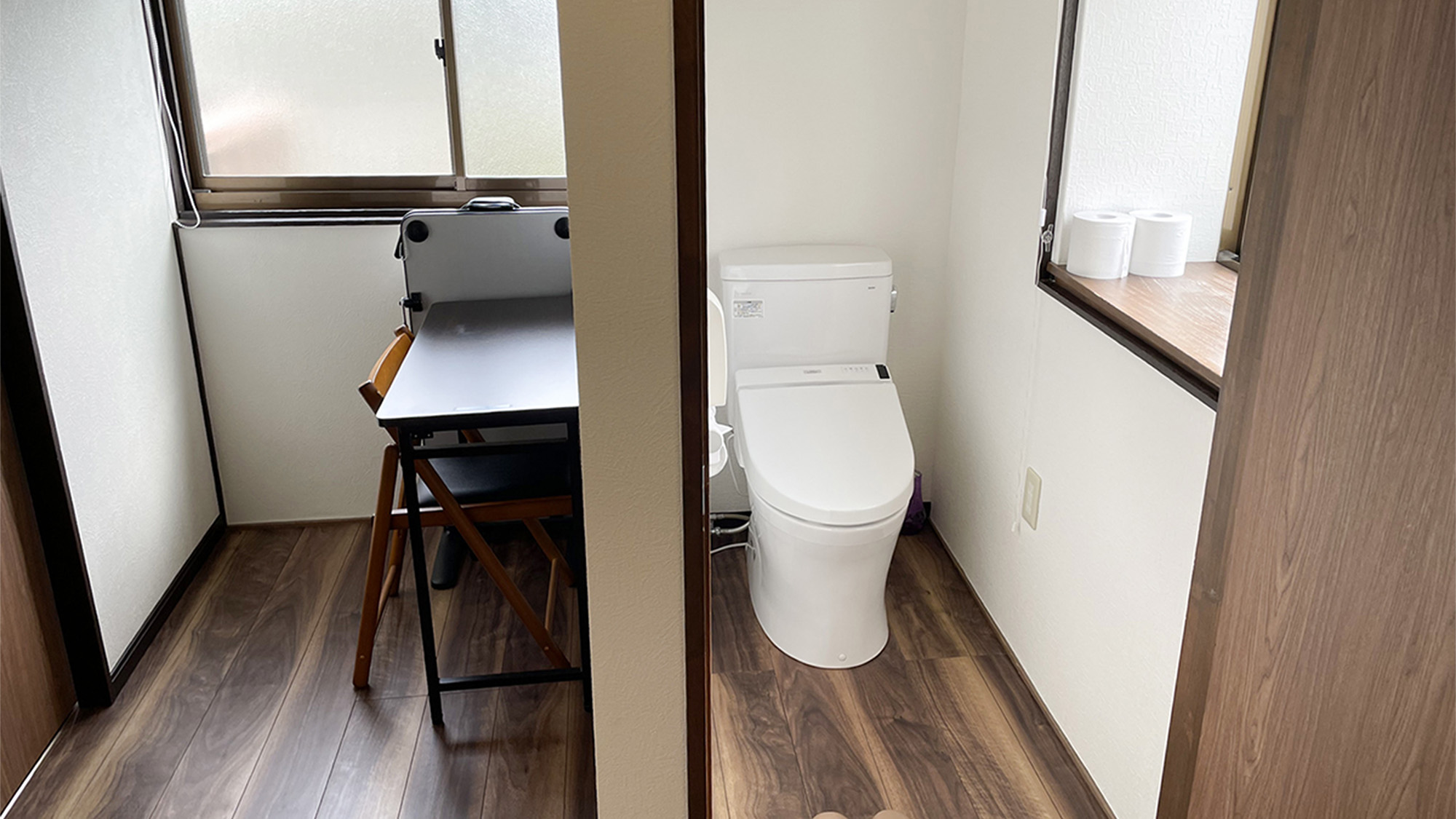 ・【トイレ】旅先でも自宅と同じようにくつろげる　温水洗浄機能付きの快適なトイレ空間です