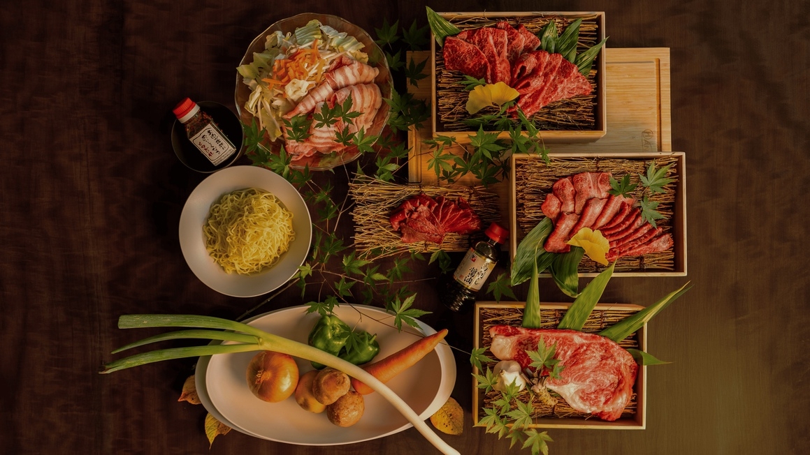 【夕朝付きプラン】大自然で味わう贅沢ー甲州ワインビーフ極みBBQと究極の卵かけご飯ー