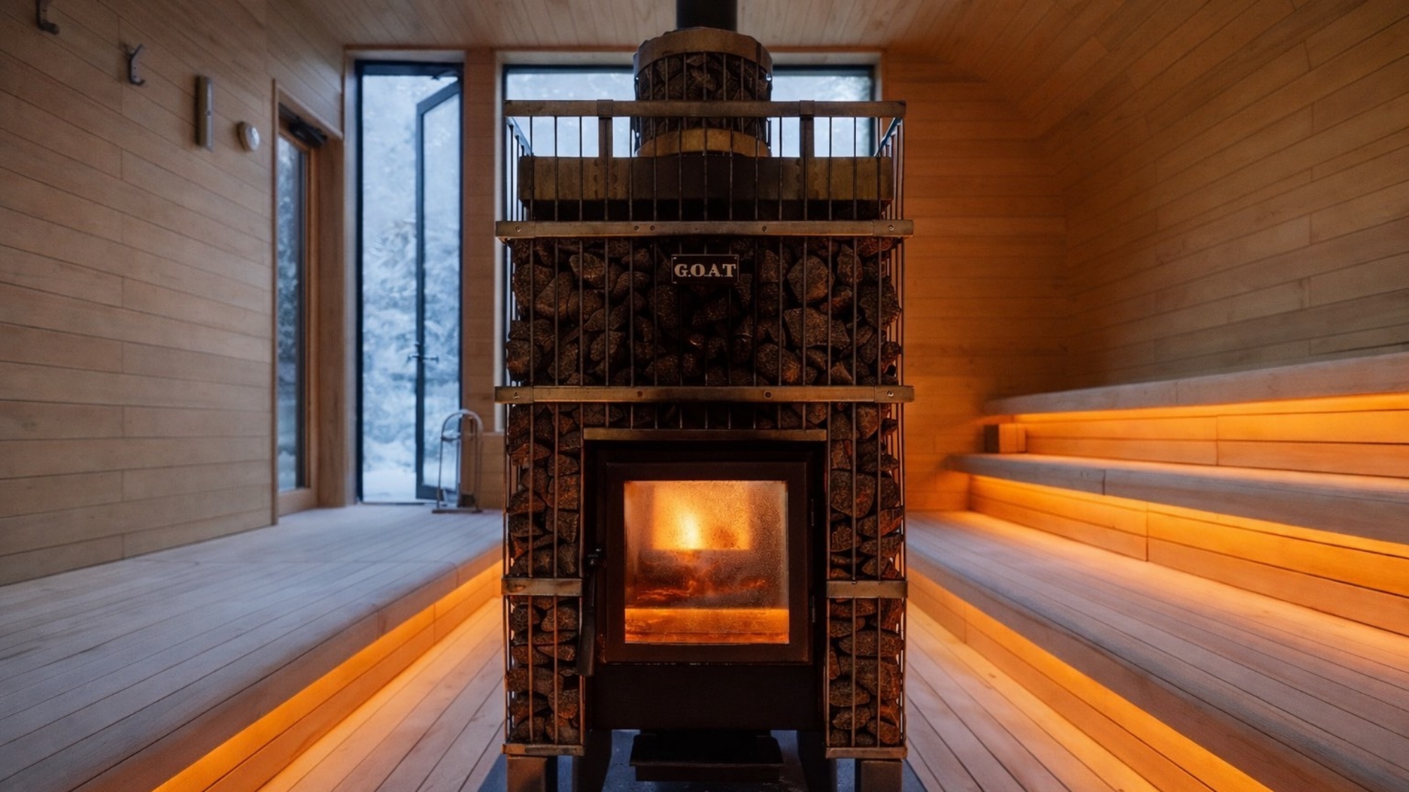 雪を眺めながらととのう