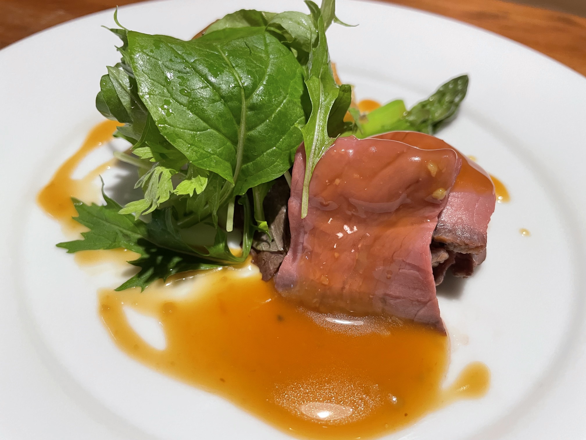 美星和牛のローストBEEF with WASABIソース