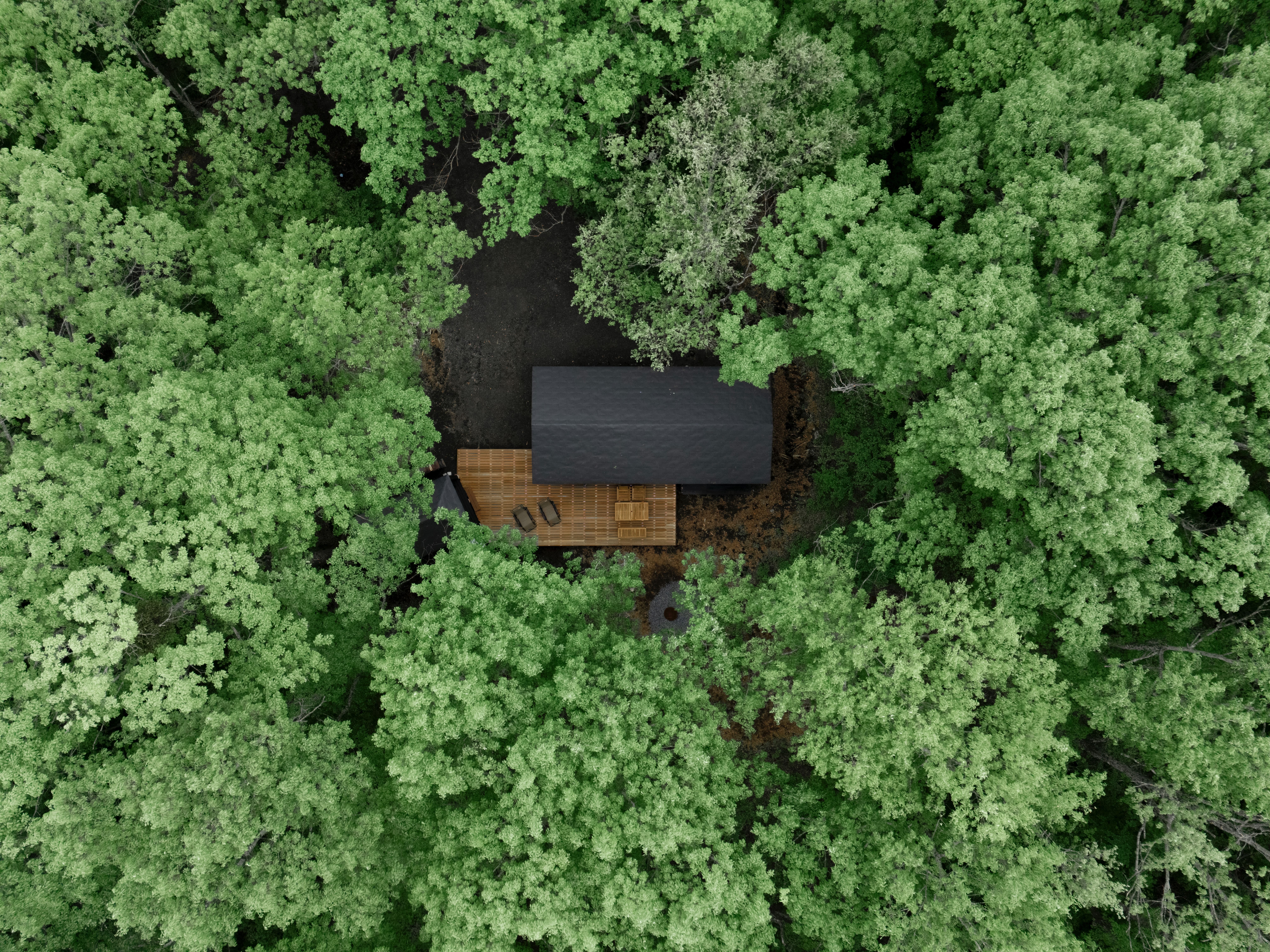 3300㎡の森の中にポツンとある大人の隠れ家です。