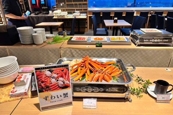 【夕食+朝食ビュッフェ】サーロインステーキ＆ずわい蟹＆海鮮＆和洋中30種以上を楽しむ朝夕ビュッフェ