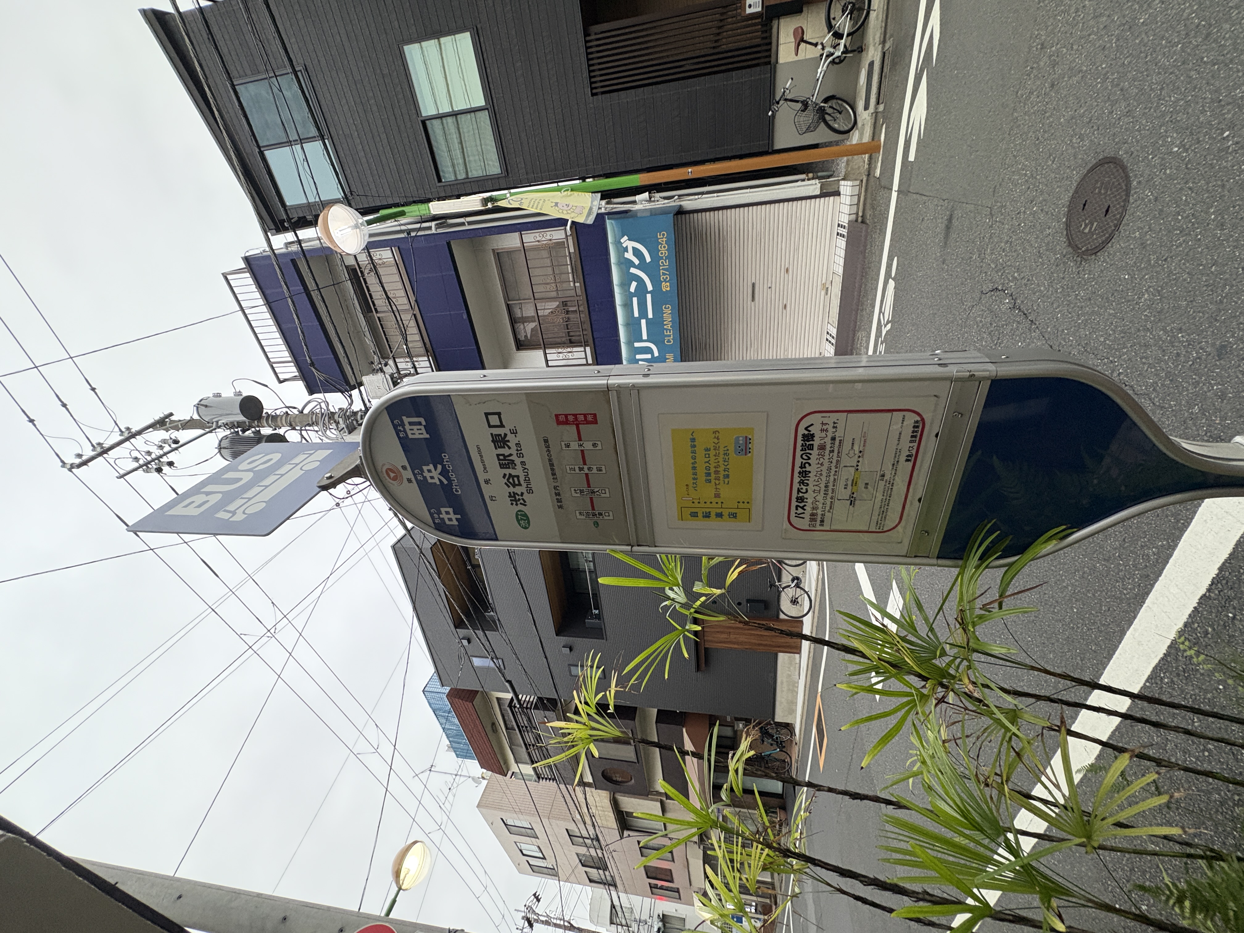 渋谷行きのバス停