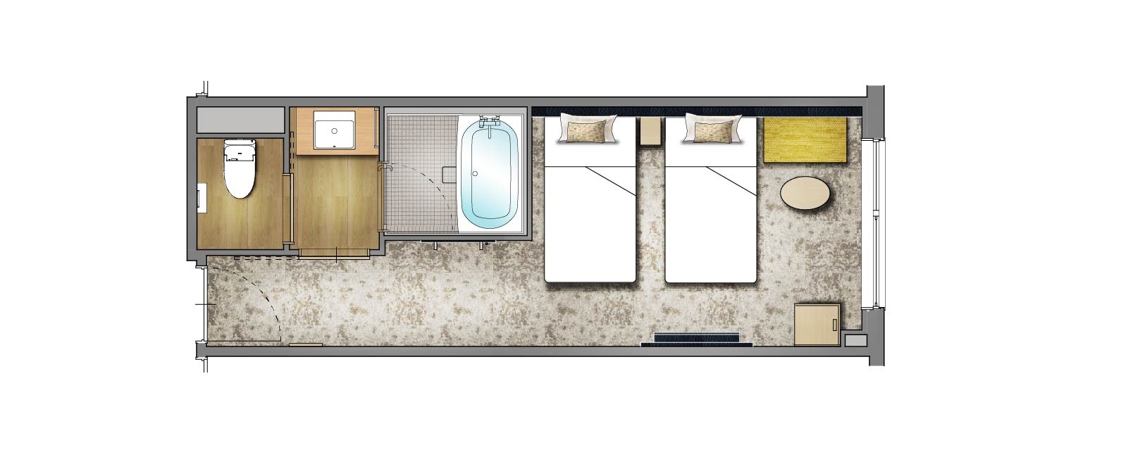 スタンダードツイン平面図