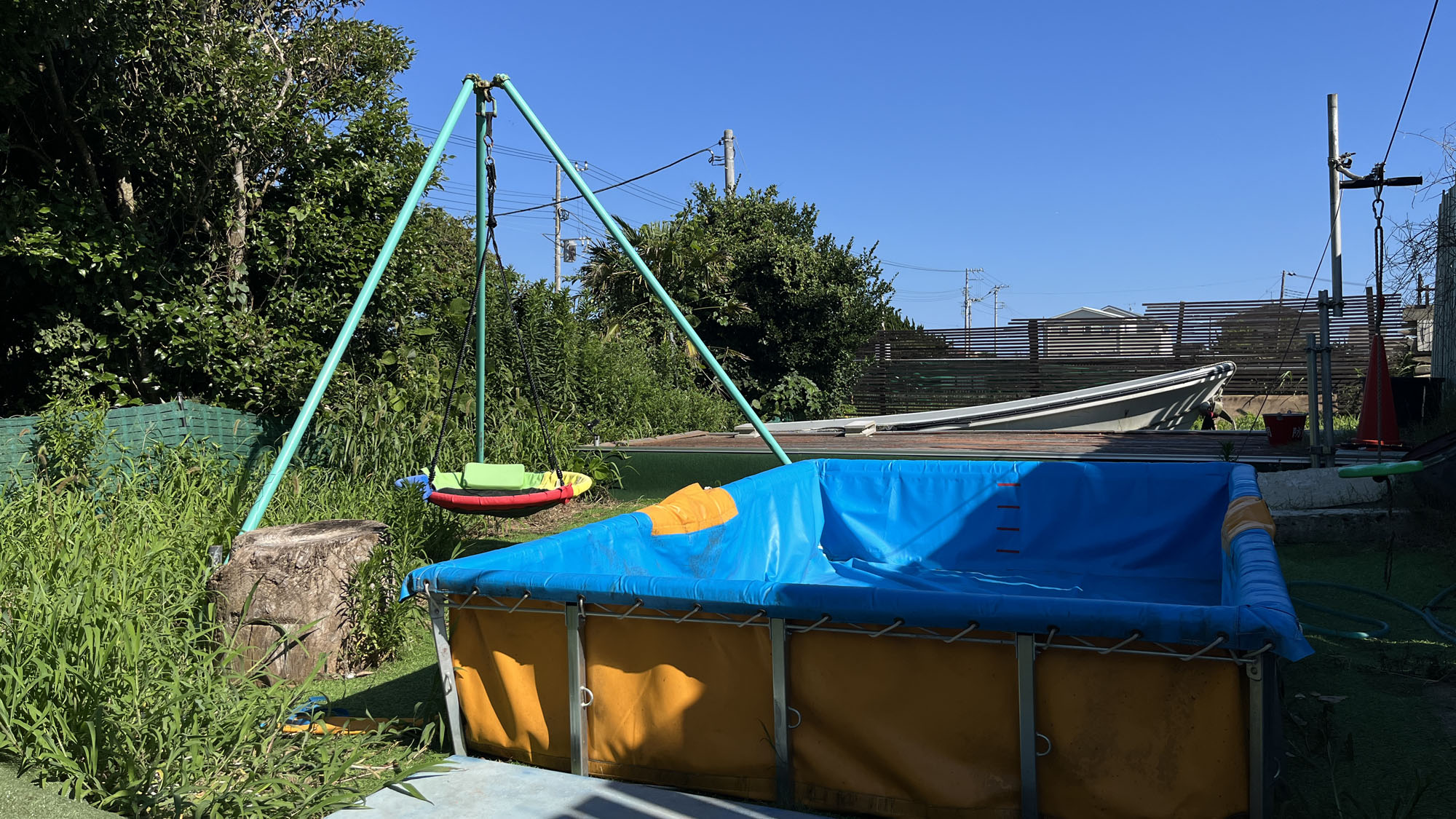 芝生エリア◇お子様用プール３ｍ&times;２ｍ&times;深さ５０ｃｍあります※無料*