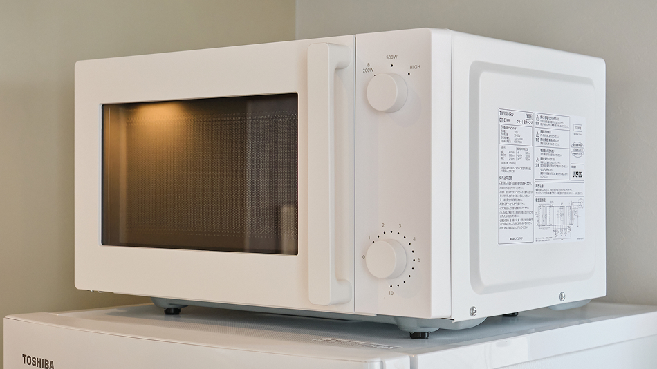 簡単な調理に嬉しい電子レンジ