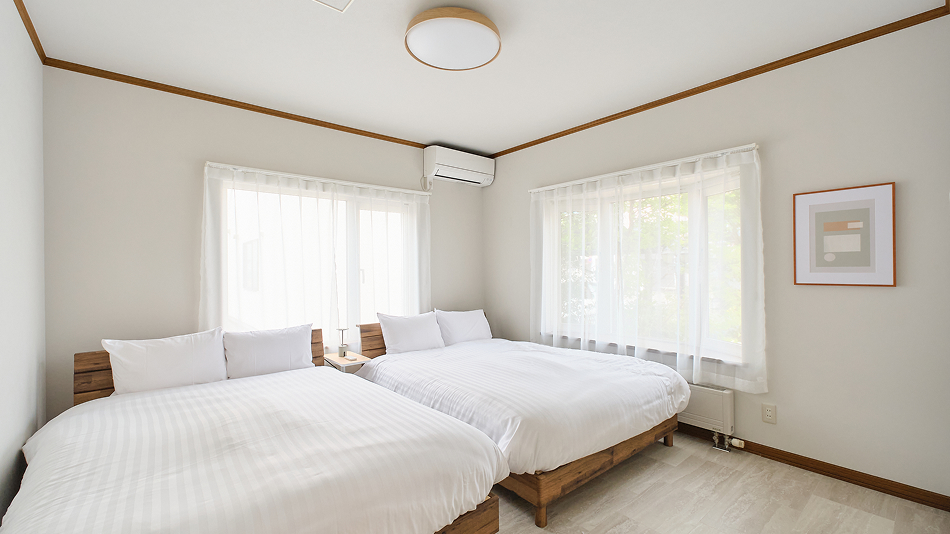 ダブルベッドが2台あるお部屋