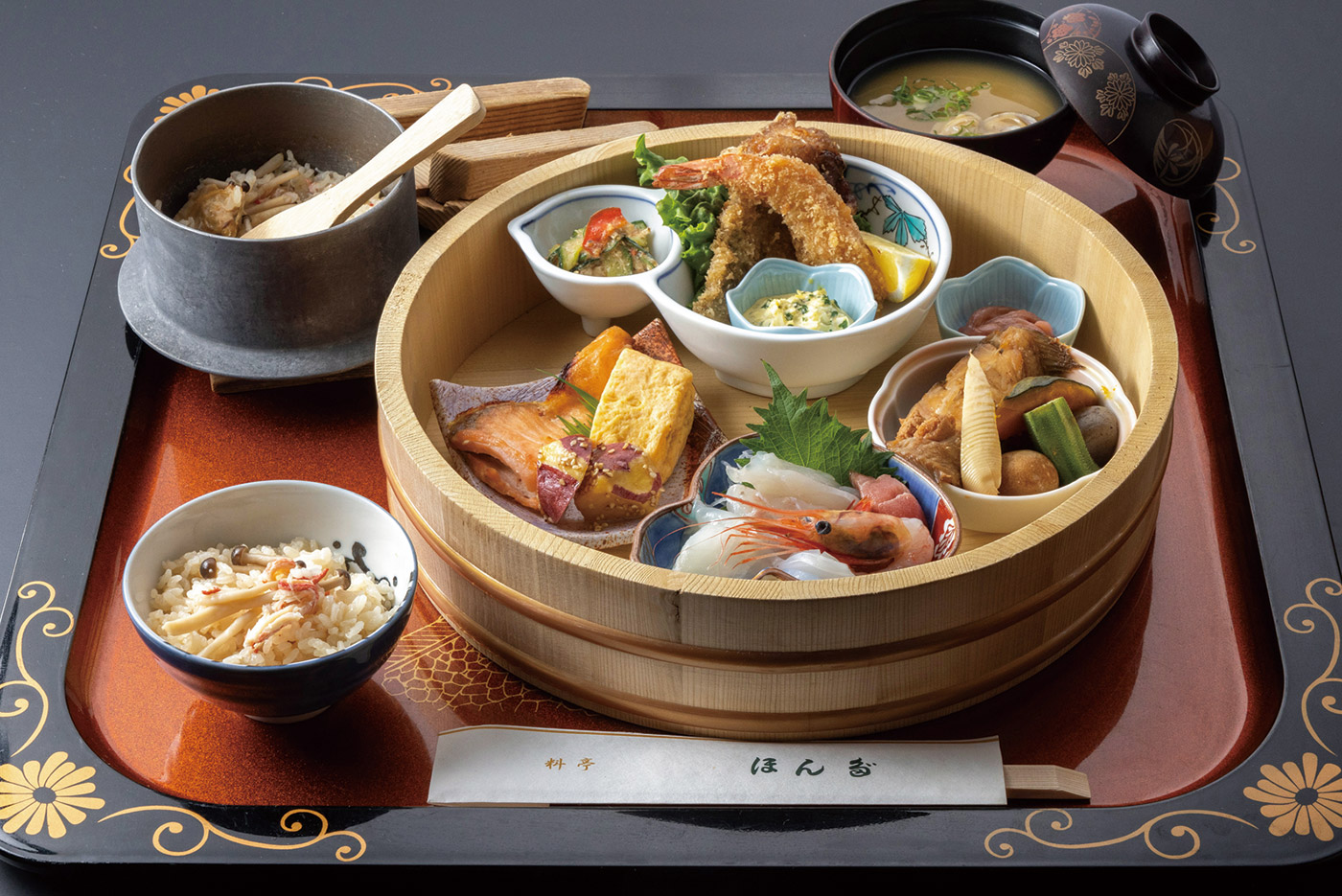 「新鮮な魚介と旬の食材を凝縮したおけZEN」夕食