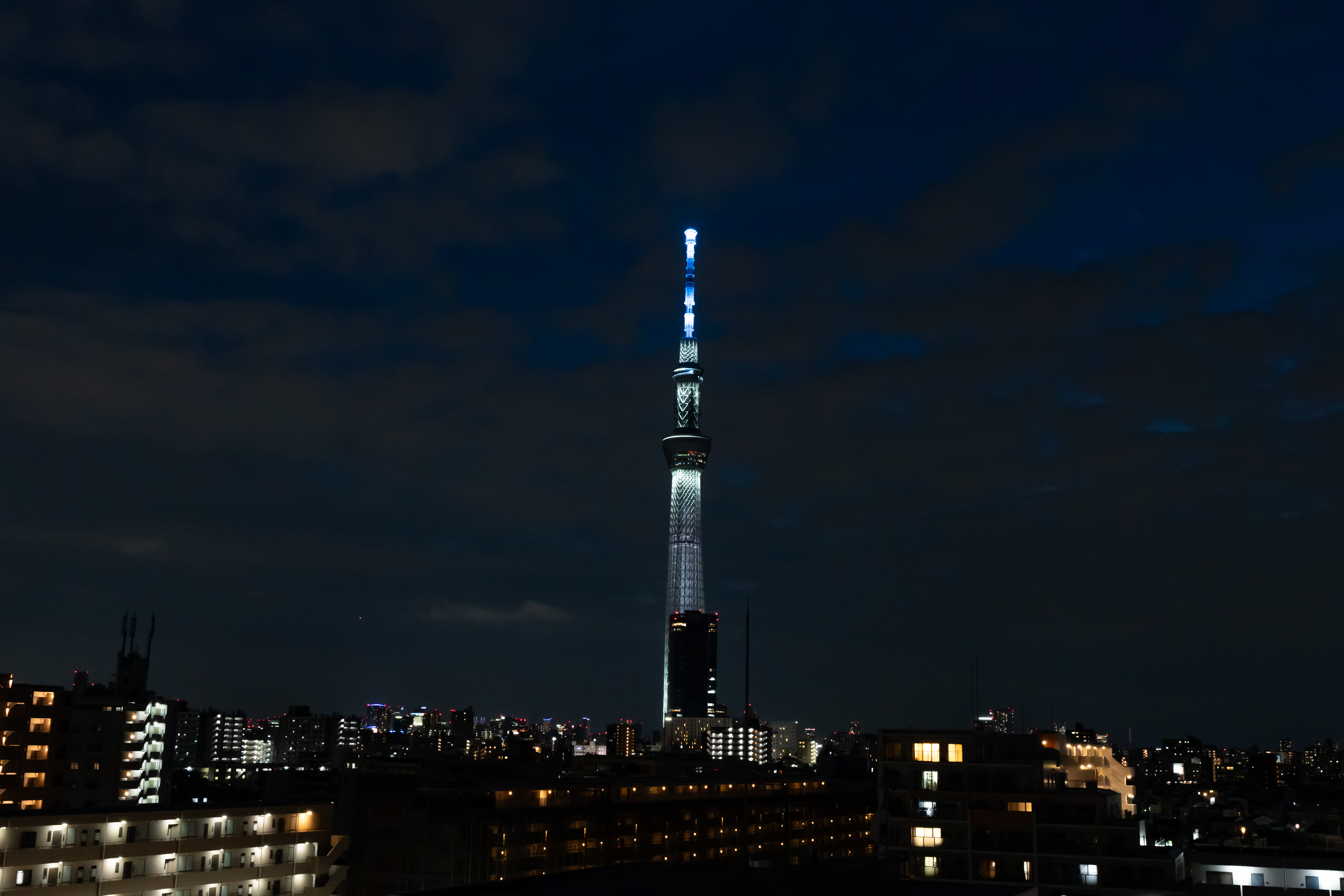 上層階からはスカイツリーが一望できます。