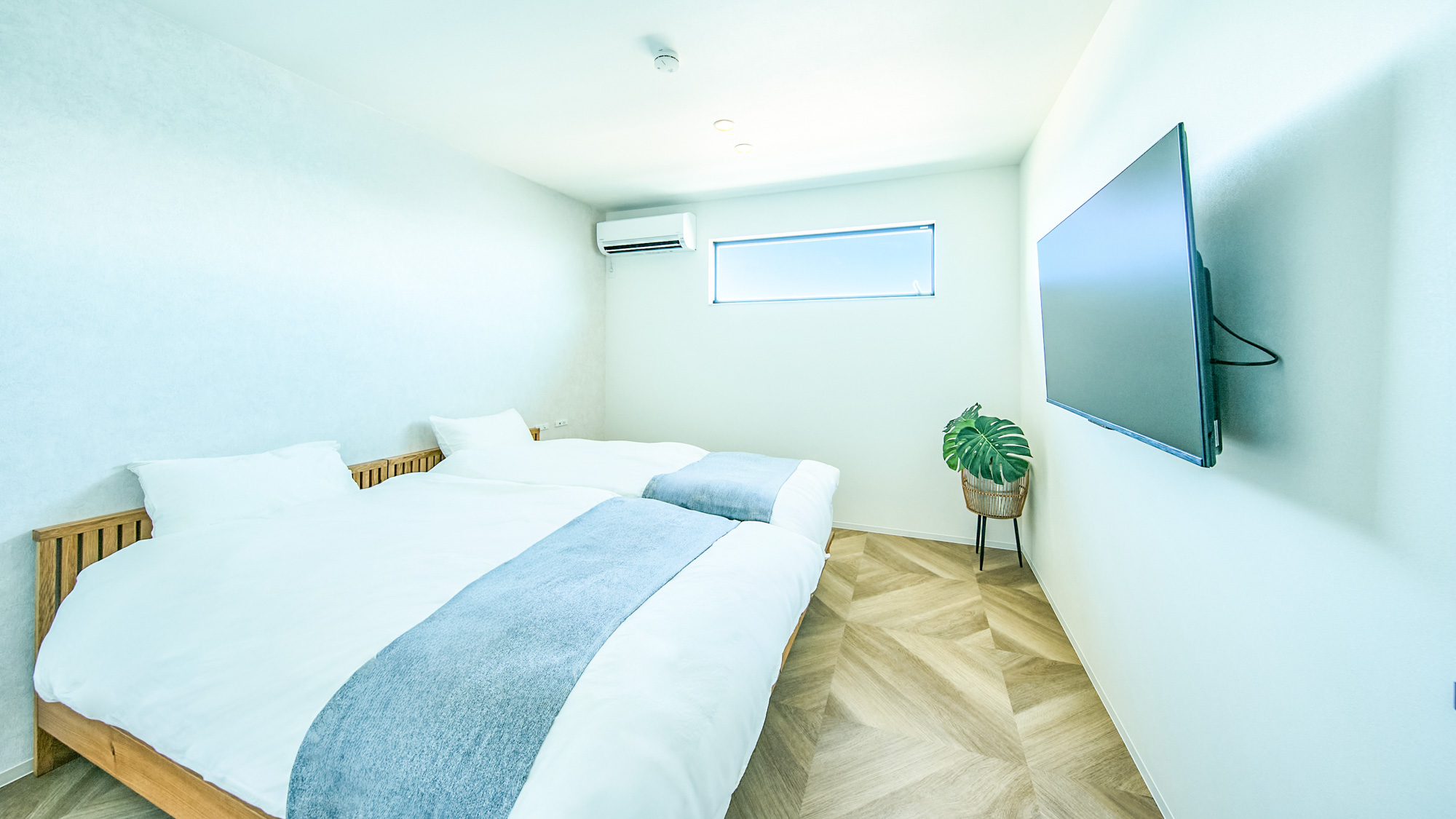 ベッドルーム：シングルベッド2台