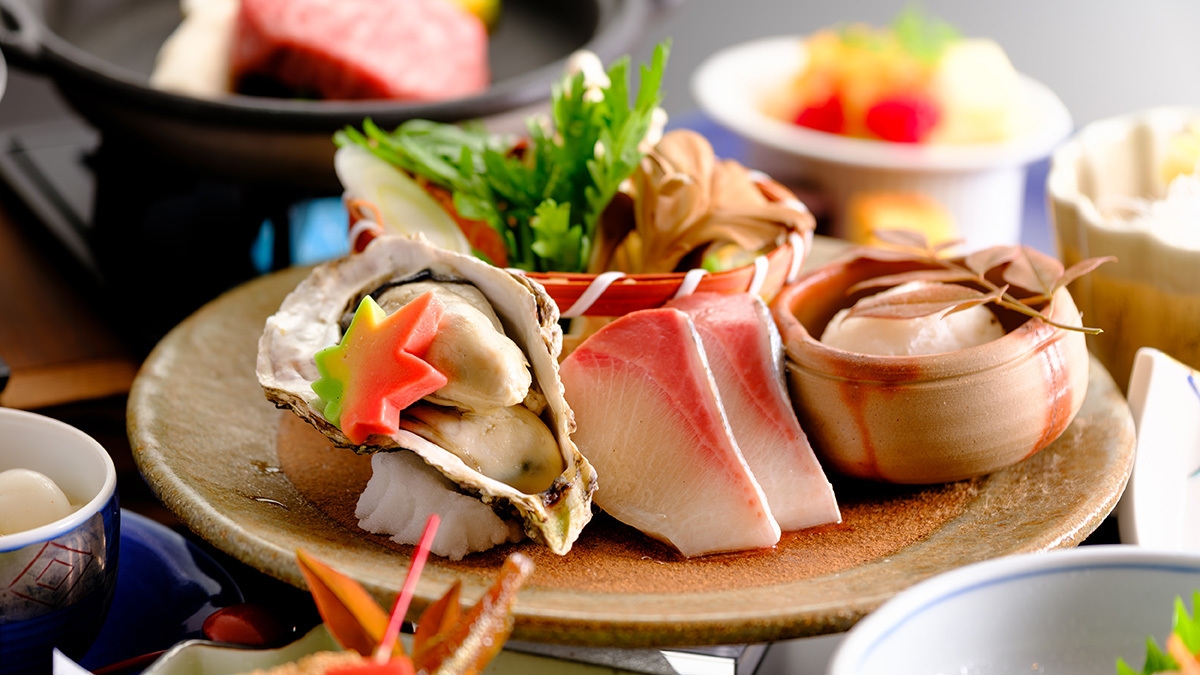 【はつゆき会席】＜冬限定＞〜寒鰤と牡蠣のみぞれ鍋×国産牛ステーキで冬のごちそう旅〜