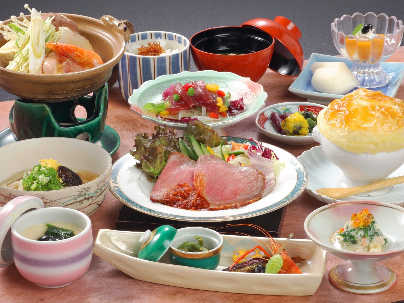 【日帰り】彩りランチと温泉でごゆっくり♪特選ランチ会席　4,180円