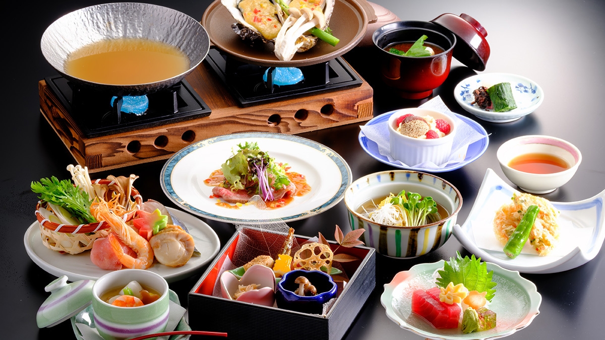 【つばき会席】＜冬限定＞スタンダード会席〜牡蠣の味噌バター焼き×あったか鍋で冬の味覚を満喫〜