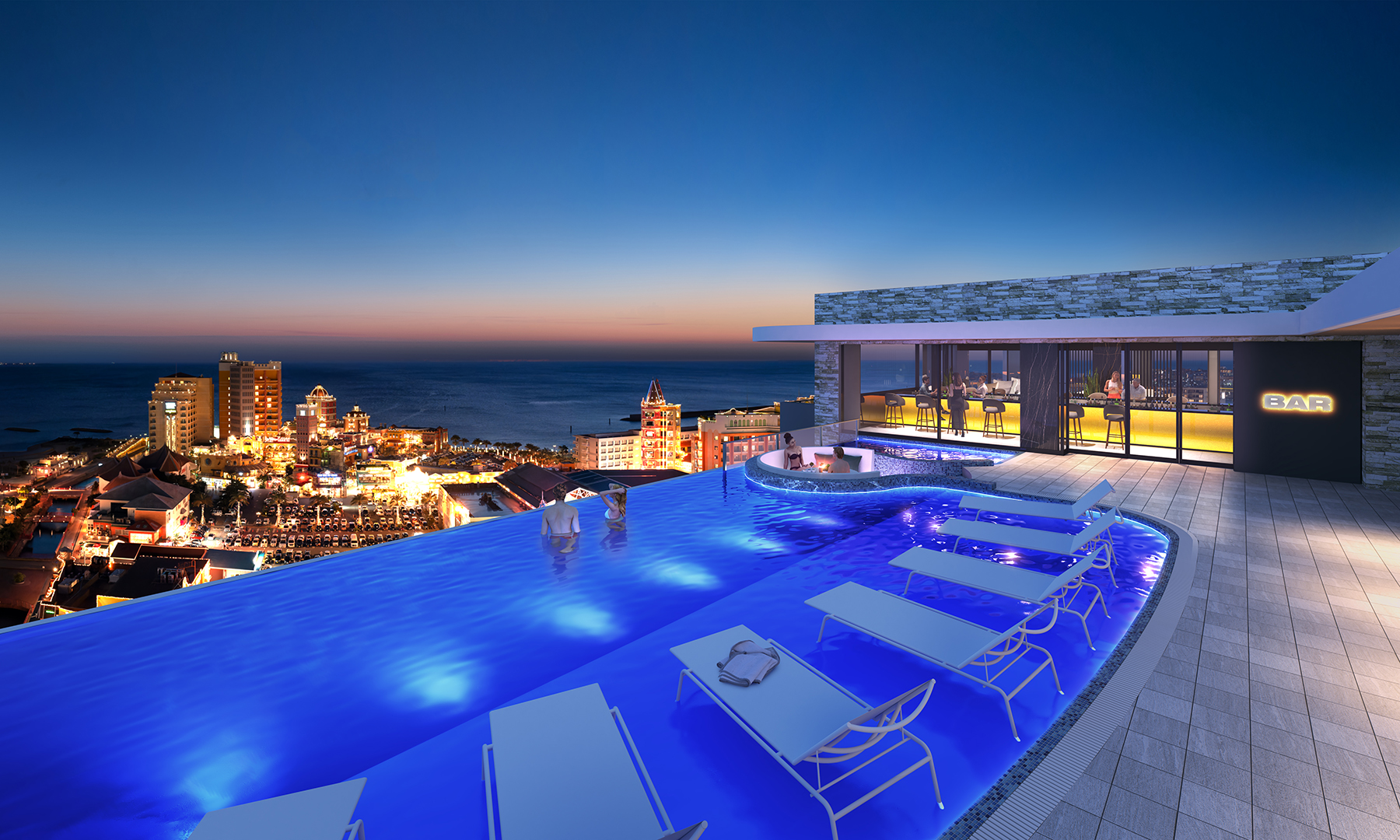 インフィニティプール（夜）