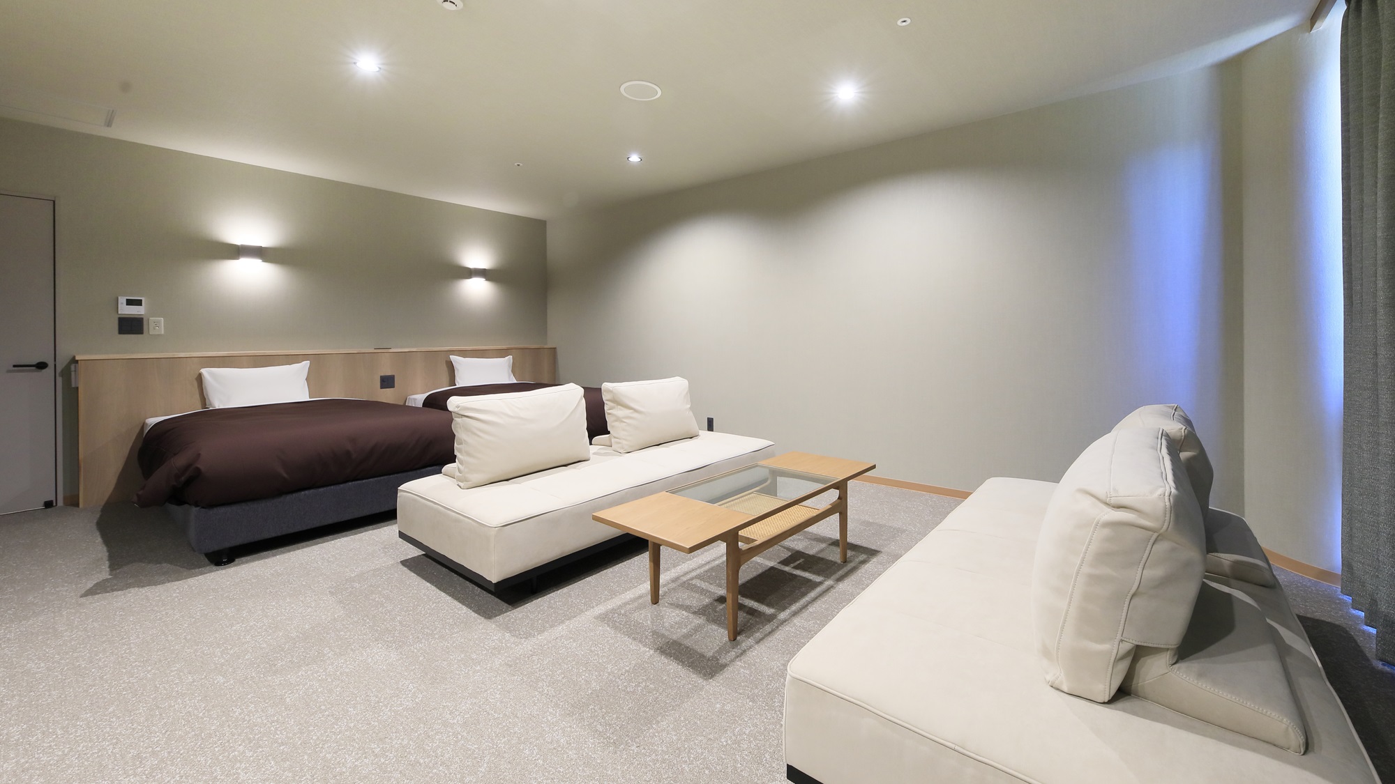 シャワーブース付き洋室ツイン｜モダンで快適な洋室。カップル利用や夫婦2名利用にもおすすめ