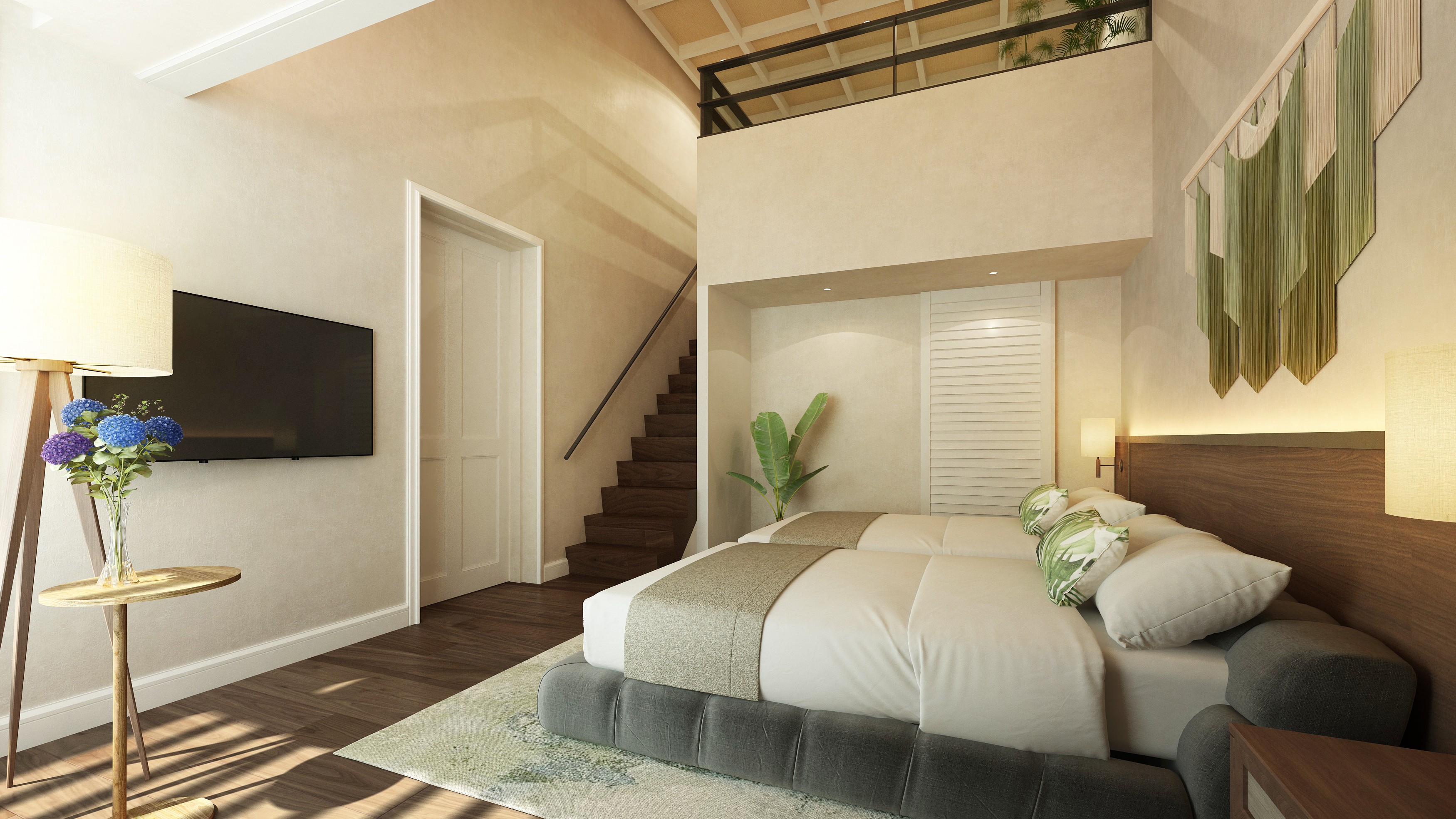 【プールヴィラスイート】ベッドルーム※画像は計画中となり実際とは異なる場合がございます