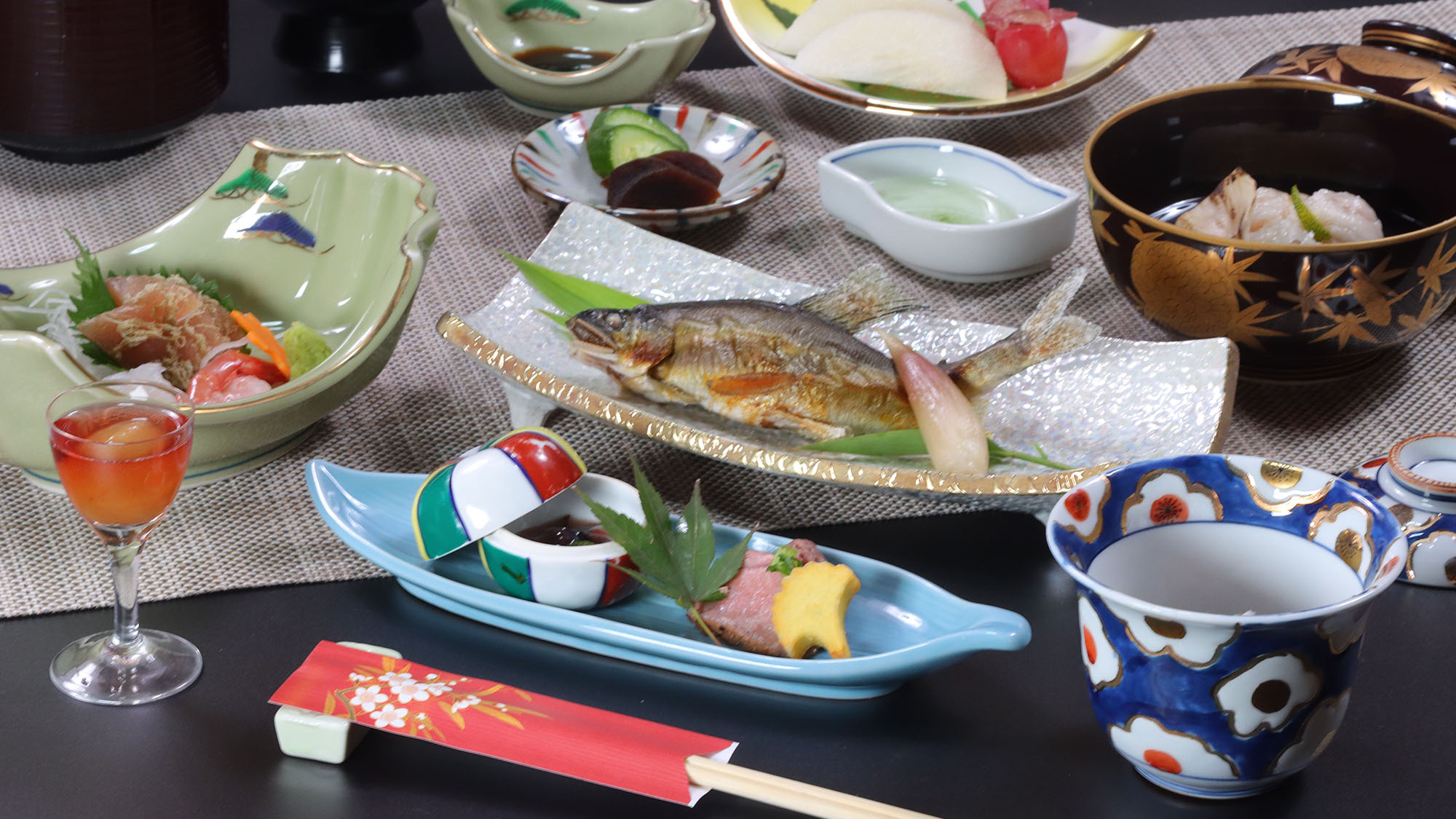 -夕食-　品数少なめリーズナブル会席