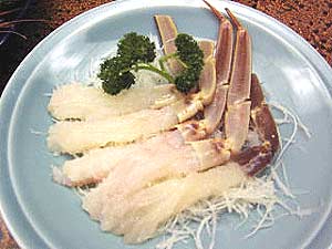 ズワイガニ：カニ刺し