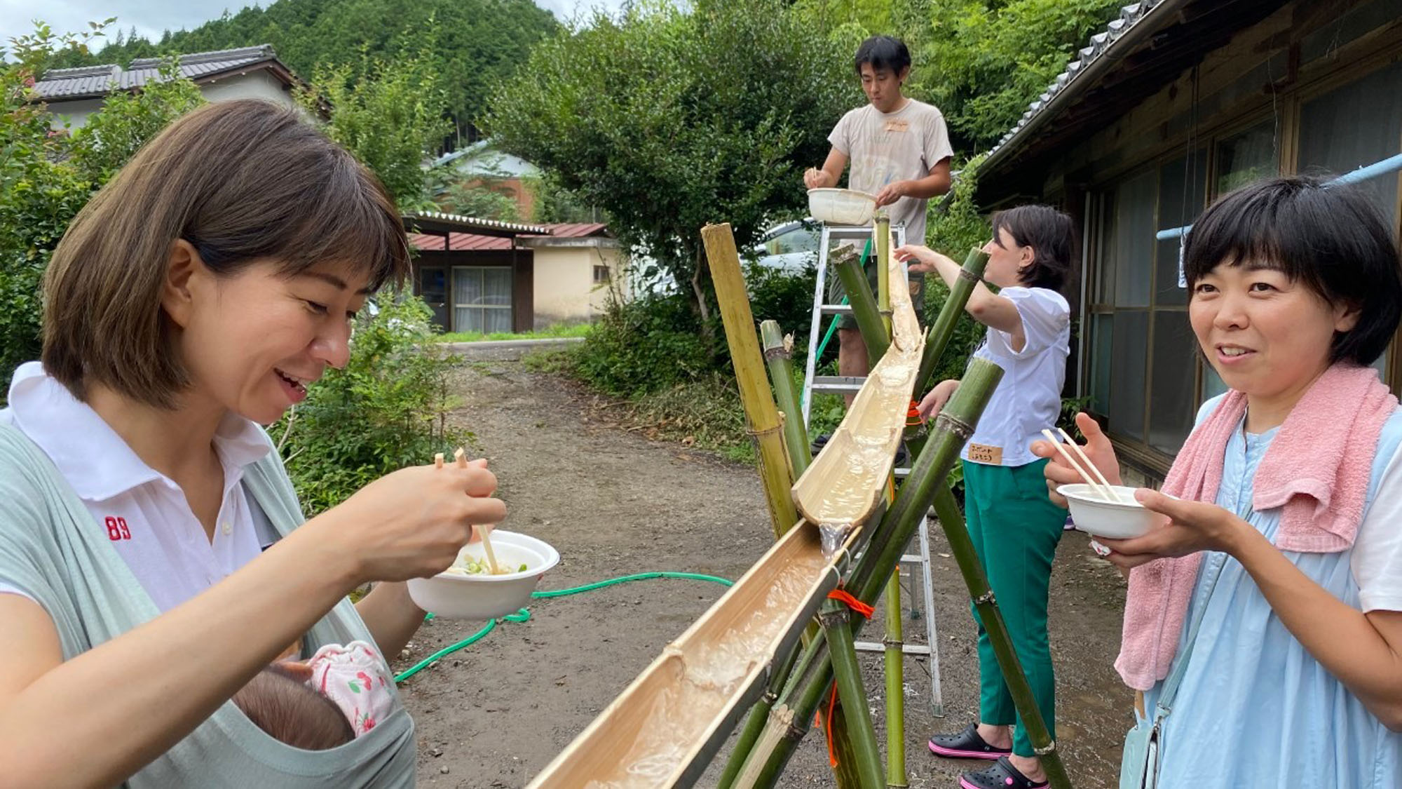 【体験】うまくすくえるかな？！流しそうめん！*