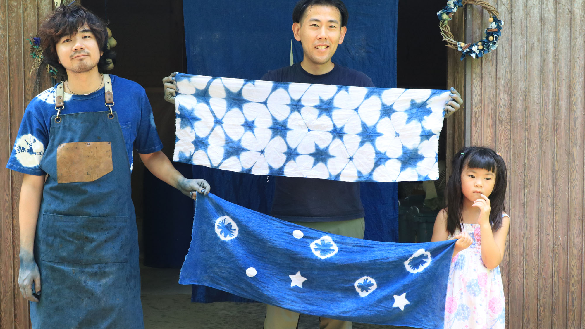 【藍染体験】自分だけのオリジナル手ぬぐいの完成*