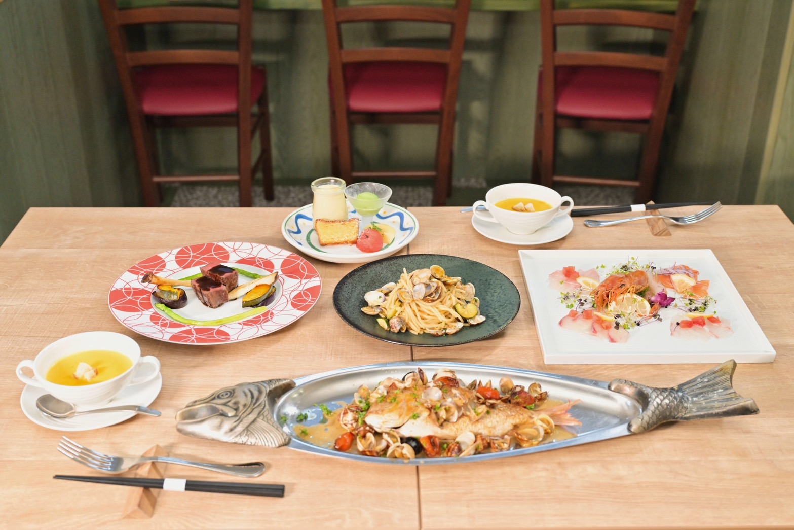 夕食付きプランの一例