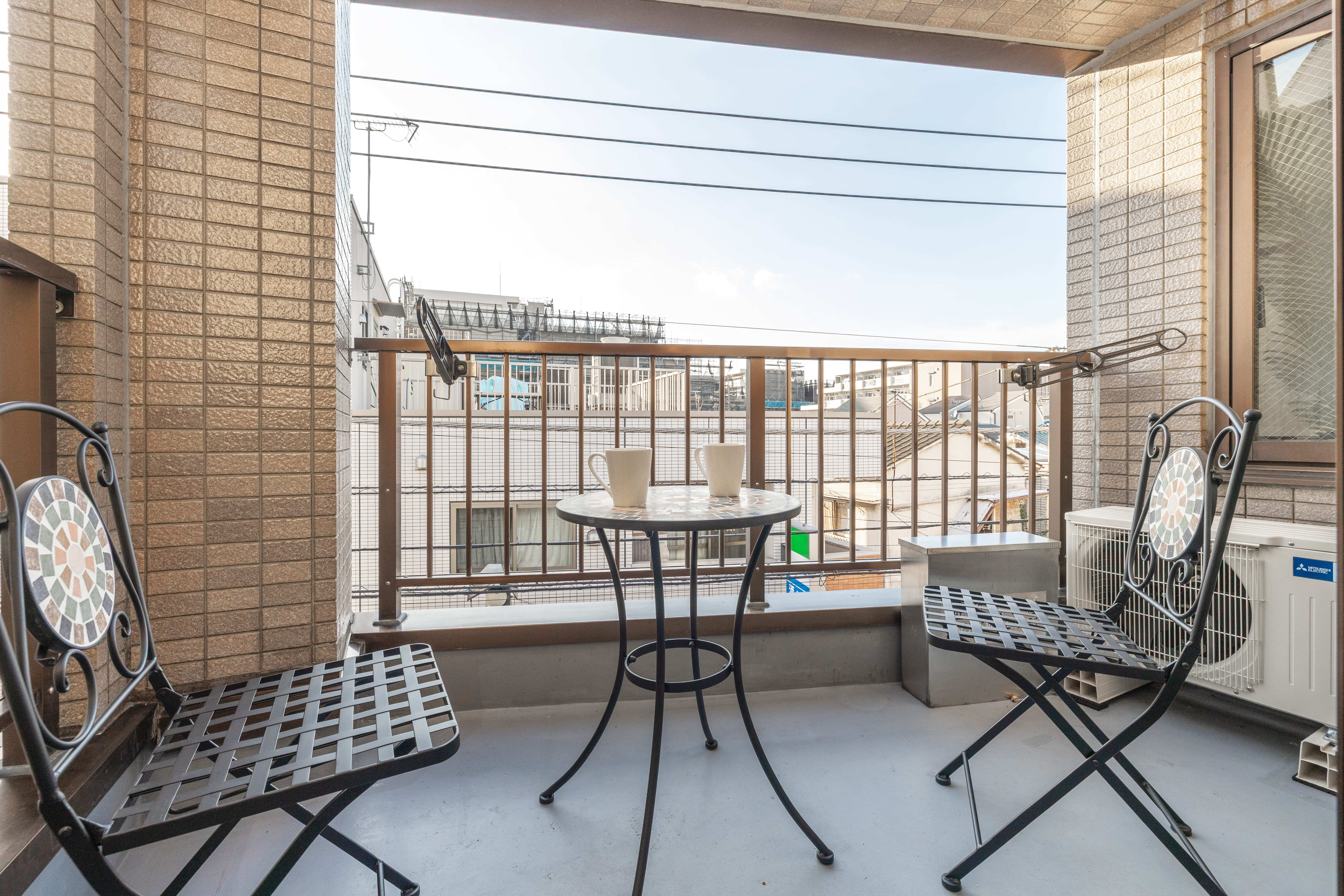 ３階のバルコニー