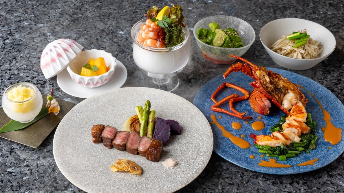【美食の特等席】鉄板焼SEAMEN’Sスペシャルディナーコース＆バー指定1ドリンク付【夕朝食】