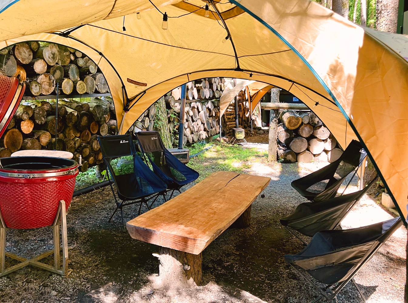 専用のBBQ＆焚火エリア